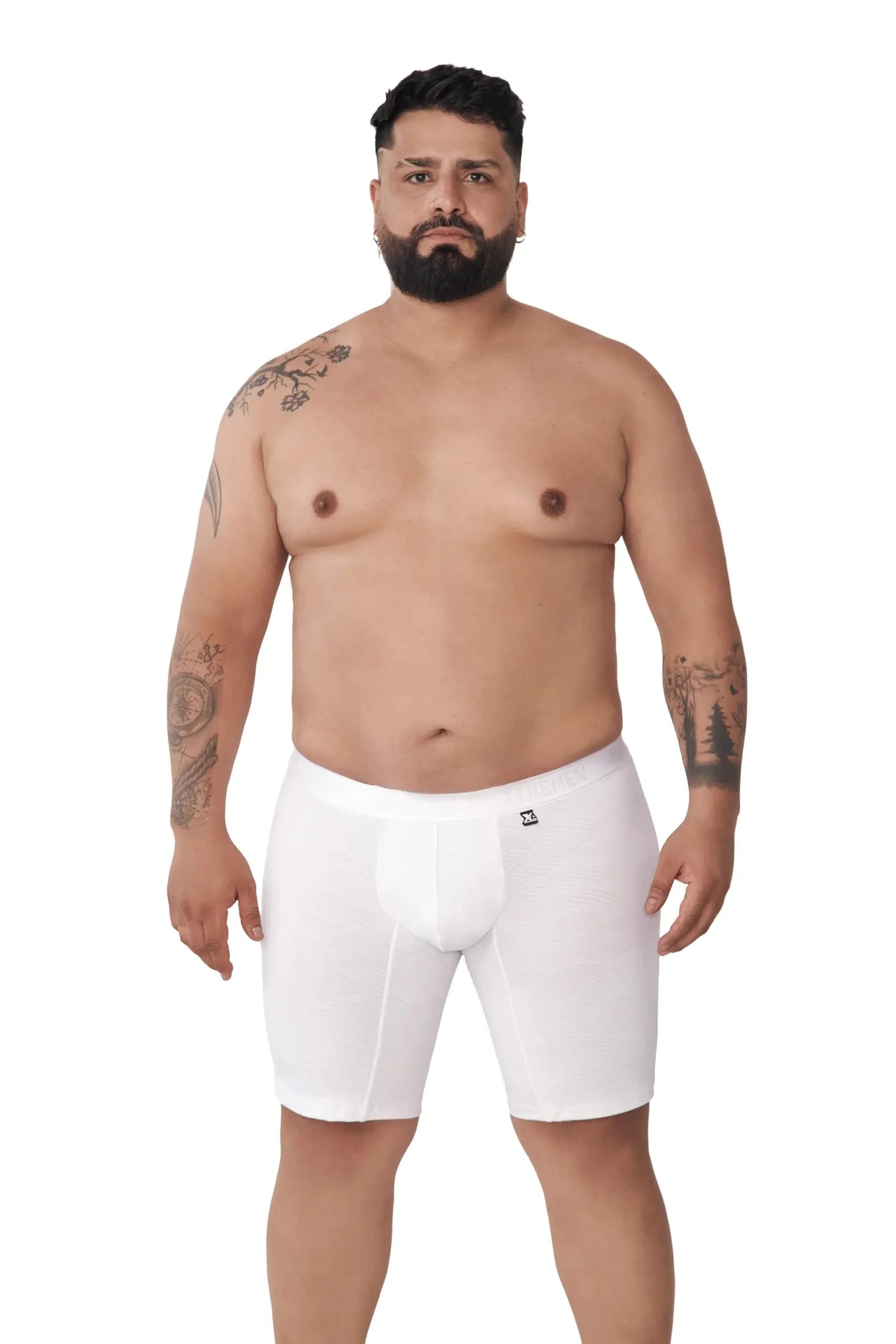 BOXER MICROFIBRA JACQUARD ESPIGA EXTRAGANDE BLANCO - imagen 1