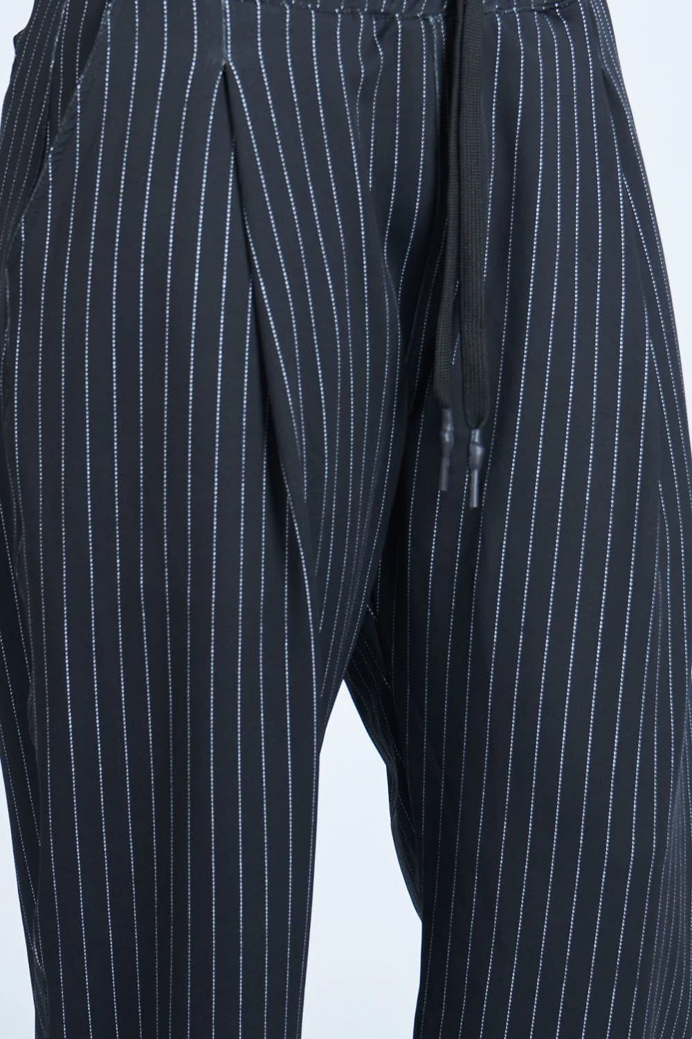 Pantalón jogger balloon raya tiza con prenses Negro - imagen 5