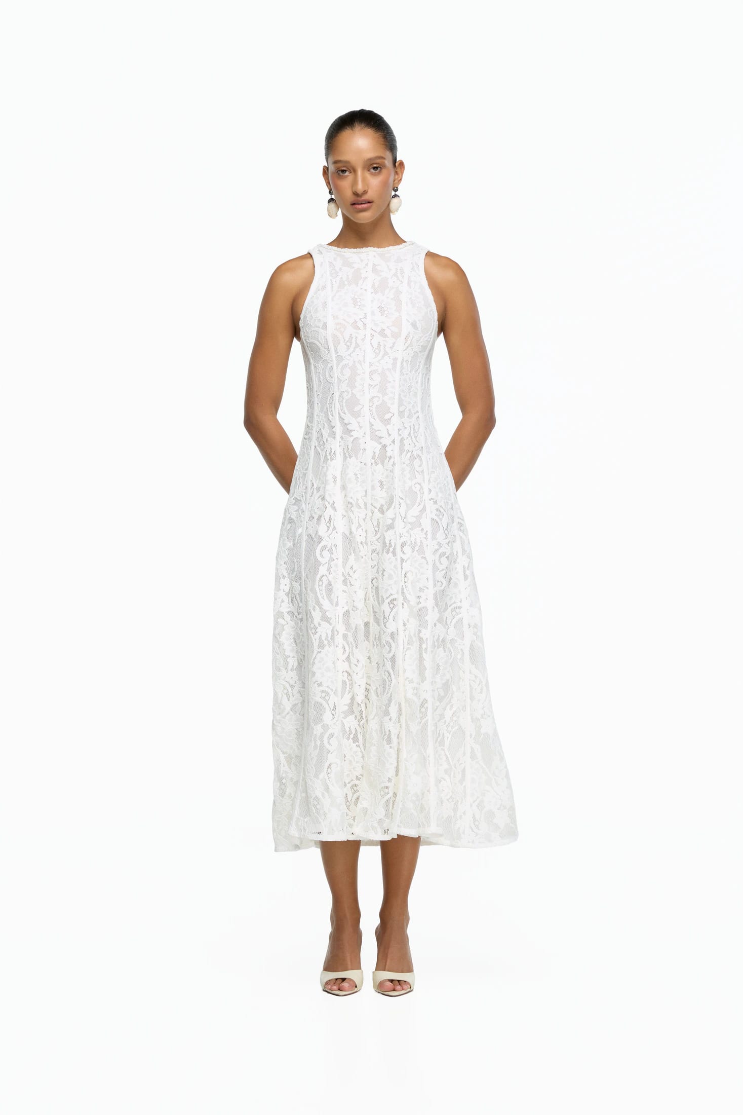 ANTOINETTE MIDI DRESS WHITE - imagen 1