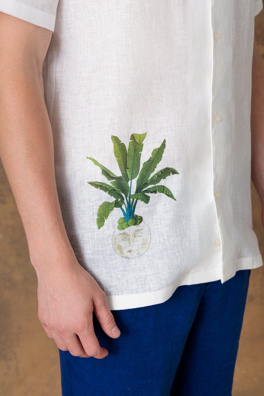 Men's linen bermuda navy - imagen 4