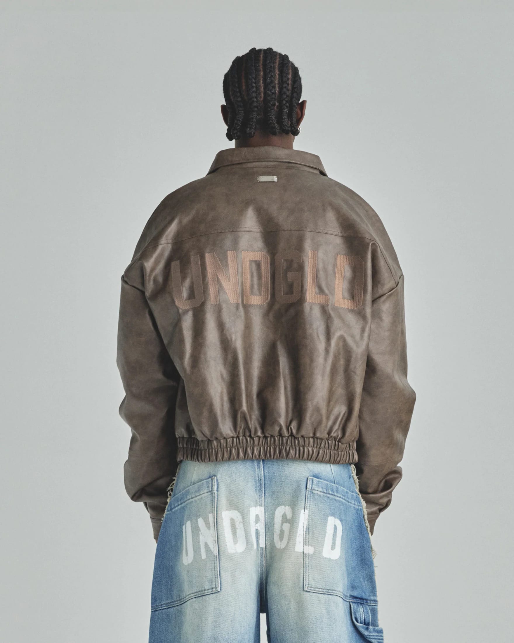 Basics Vintage Panelled Bomber Jacket Brown - imagen 14