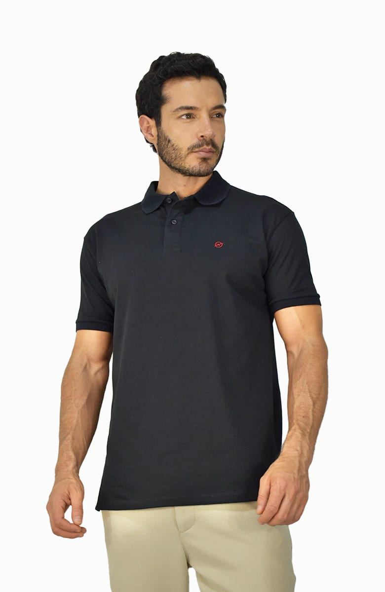 Camiseta tipo Polo Negro para Hombre - imagen 1