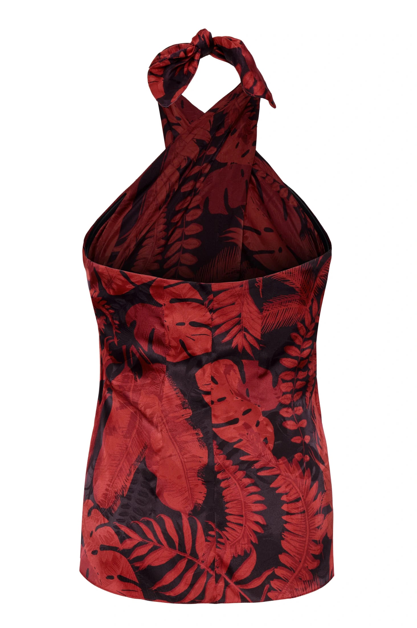 Cayetana Silk Jacquard Blouse – Cherry Rainforest - imagen 3