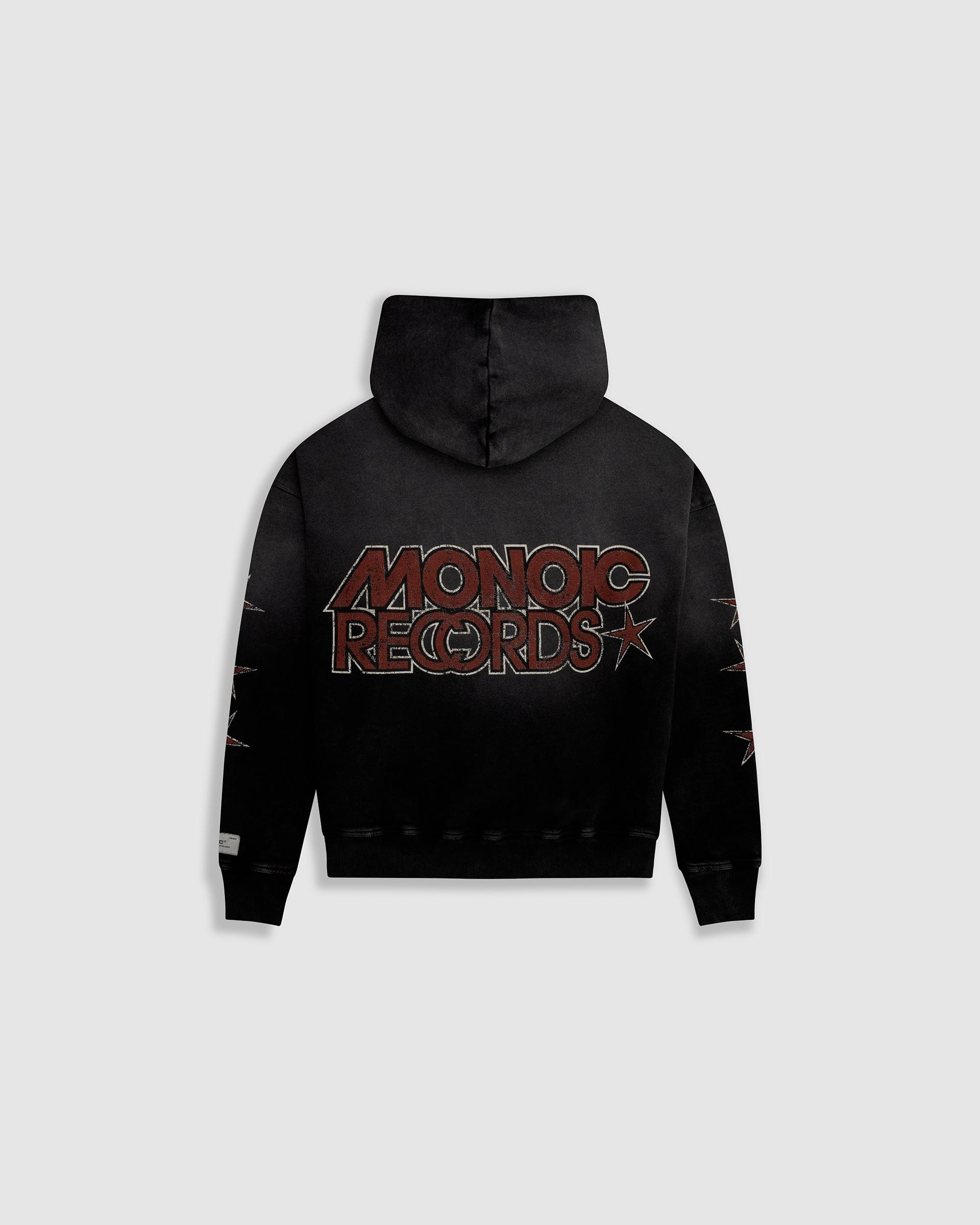 Zip Hoodie Monoic Records - Negro Desgastado - imagen 8