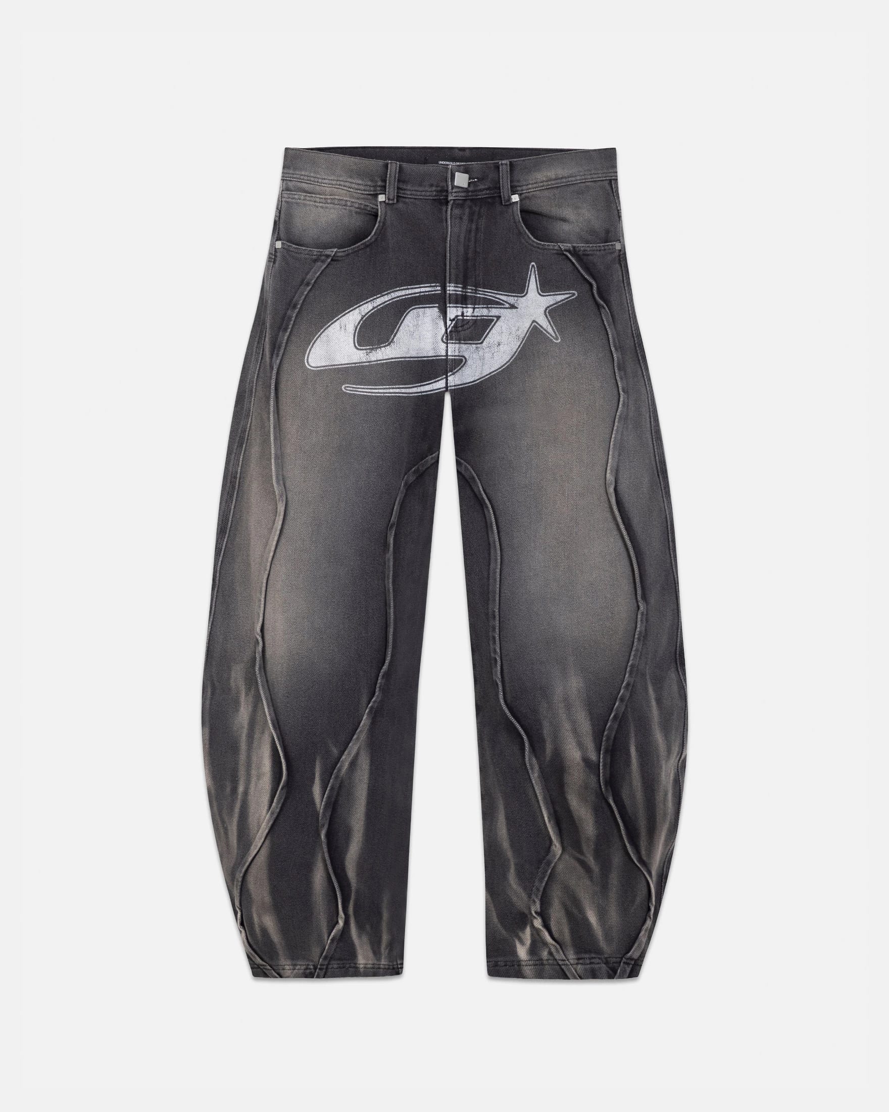Act 1 UG Star Barrel Vein Jean Washed Black - imagen 1