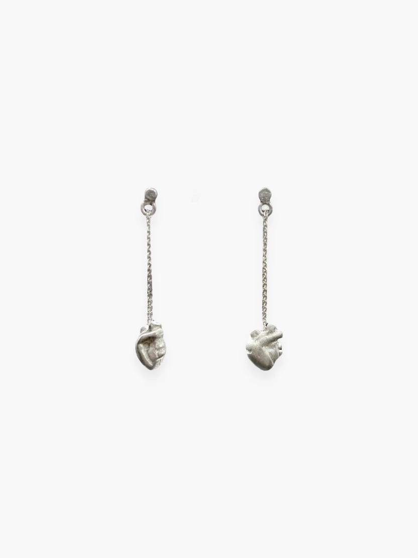 HEART CHAIN EARRING PAIR - imagen 1