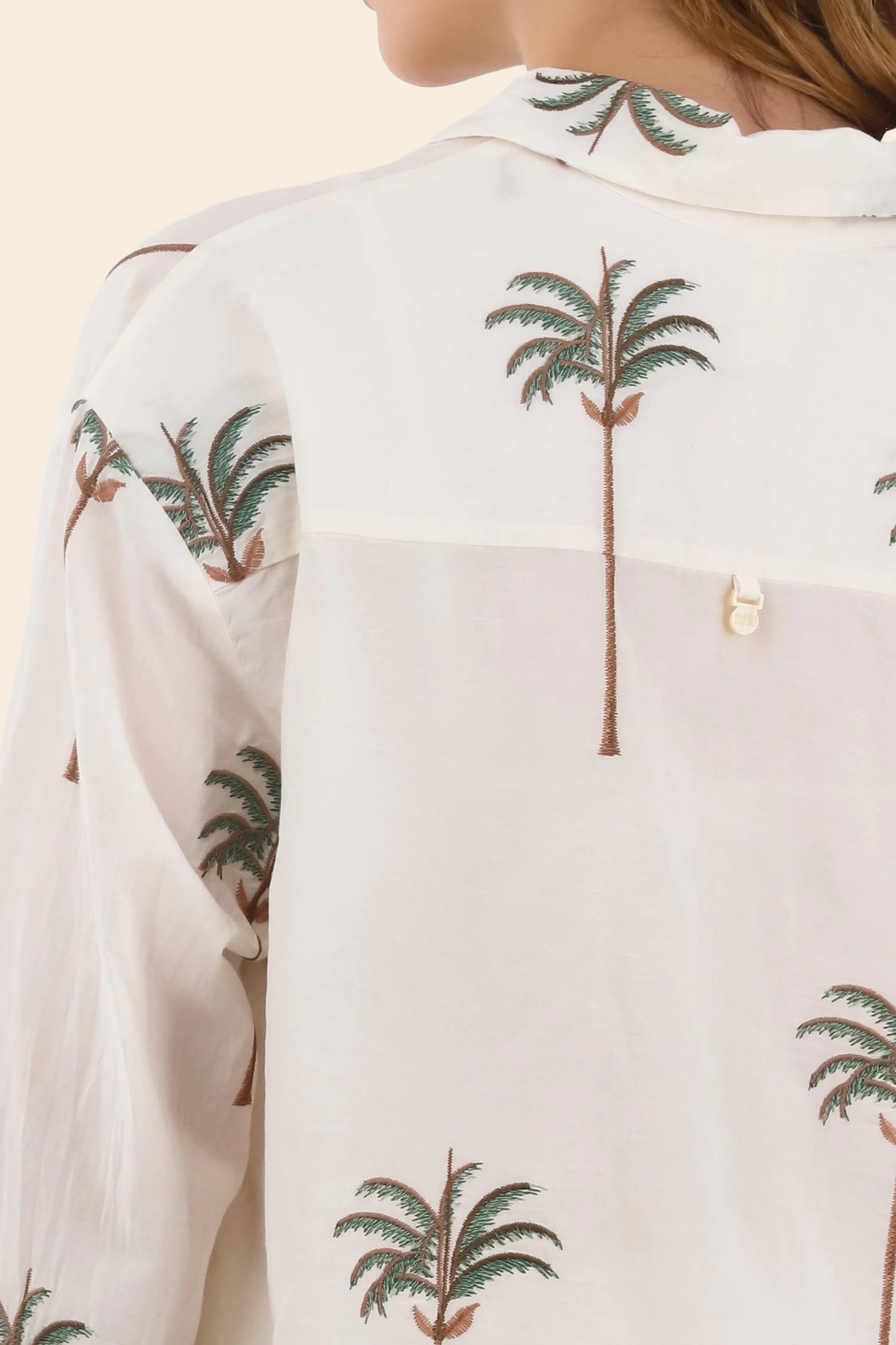 Ivory Summer Palms Vera Shirt - imagen 3
