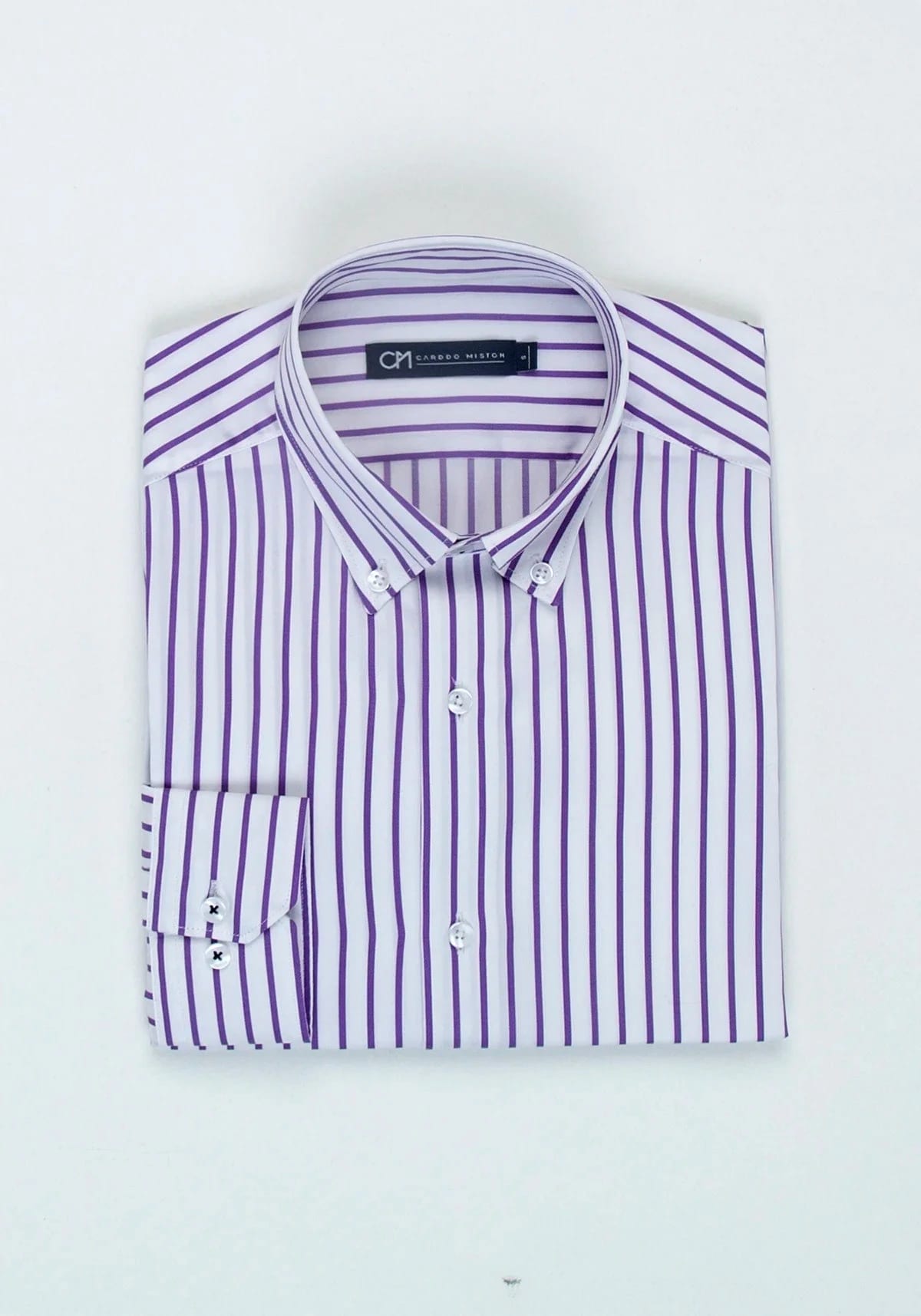 Camisa Sarga Raya Algodón Lila - imagen 5