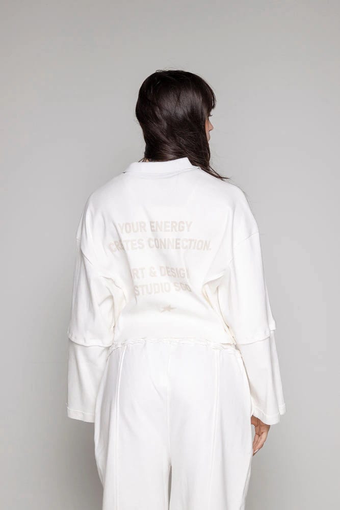 Buzo Dama Courage Tipo Polo-Beige - imagen 3