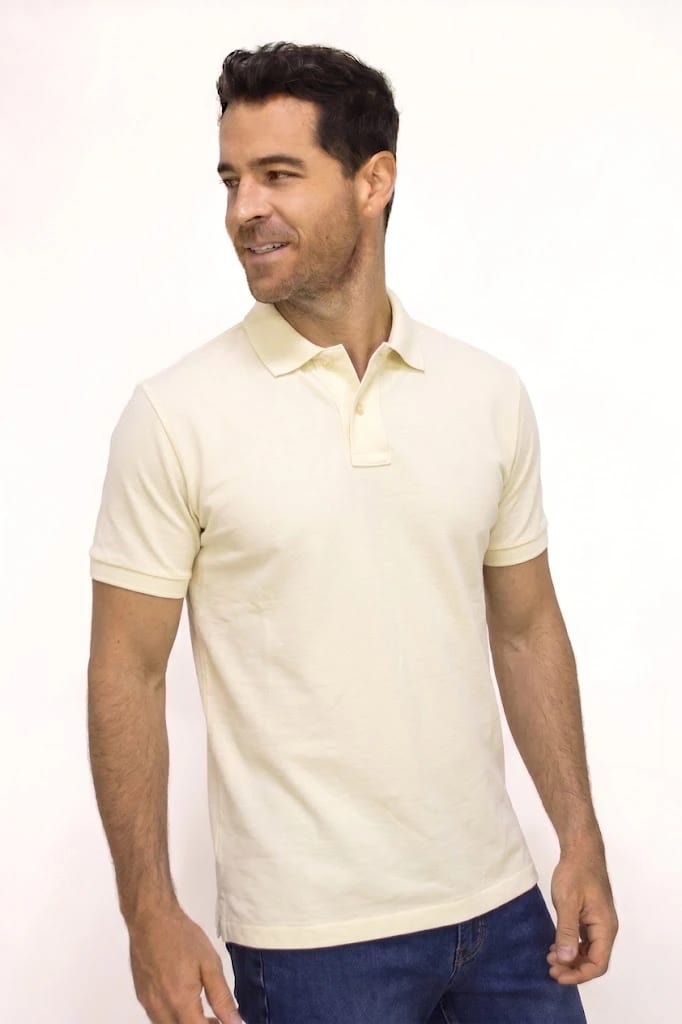 POLO MANGA CORTA MARFIL PARA HOMBRE - imagen 3