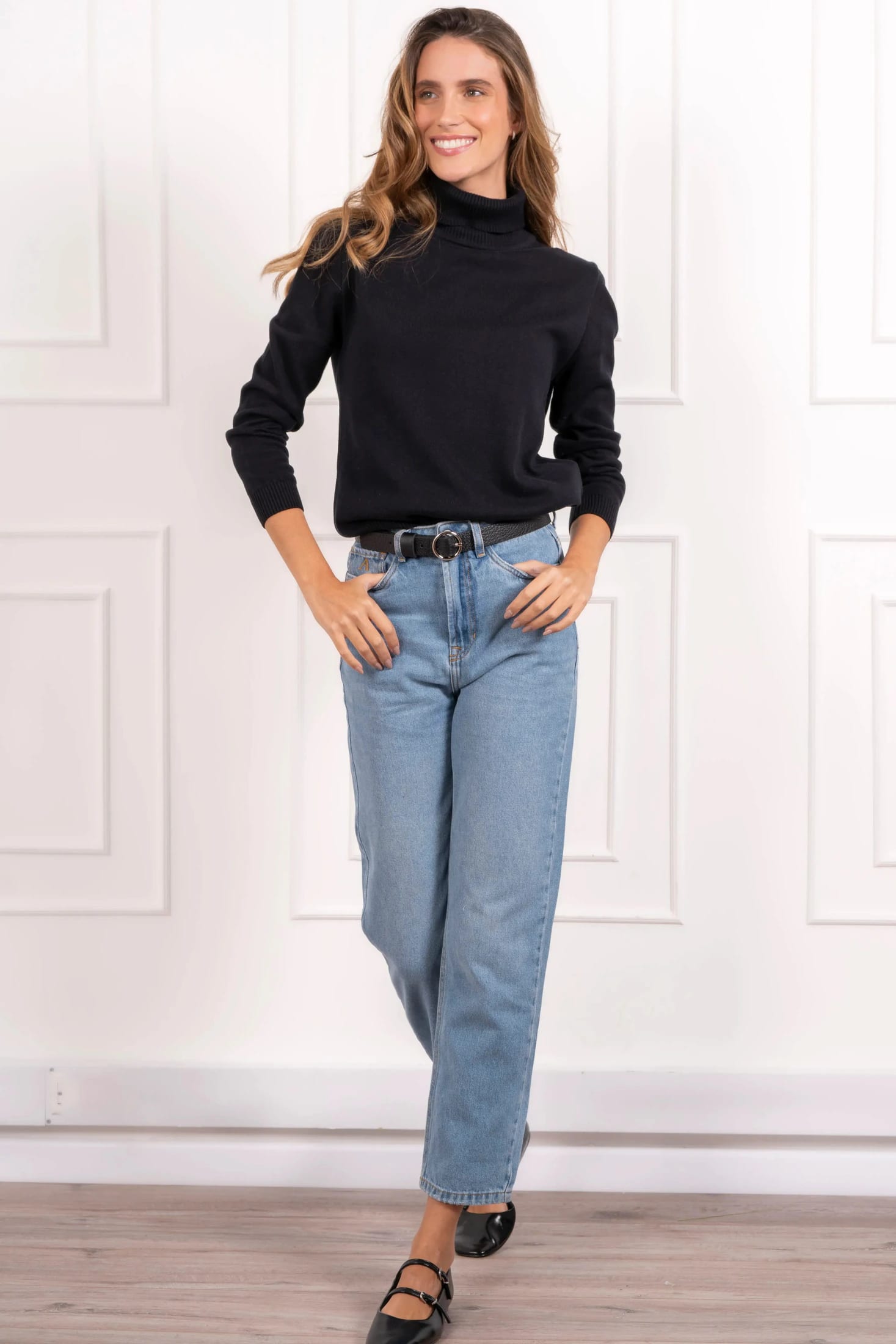 Suéter Cuello tortuga Mujer Negro - imagen 2