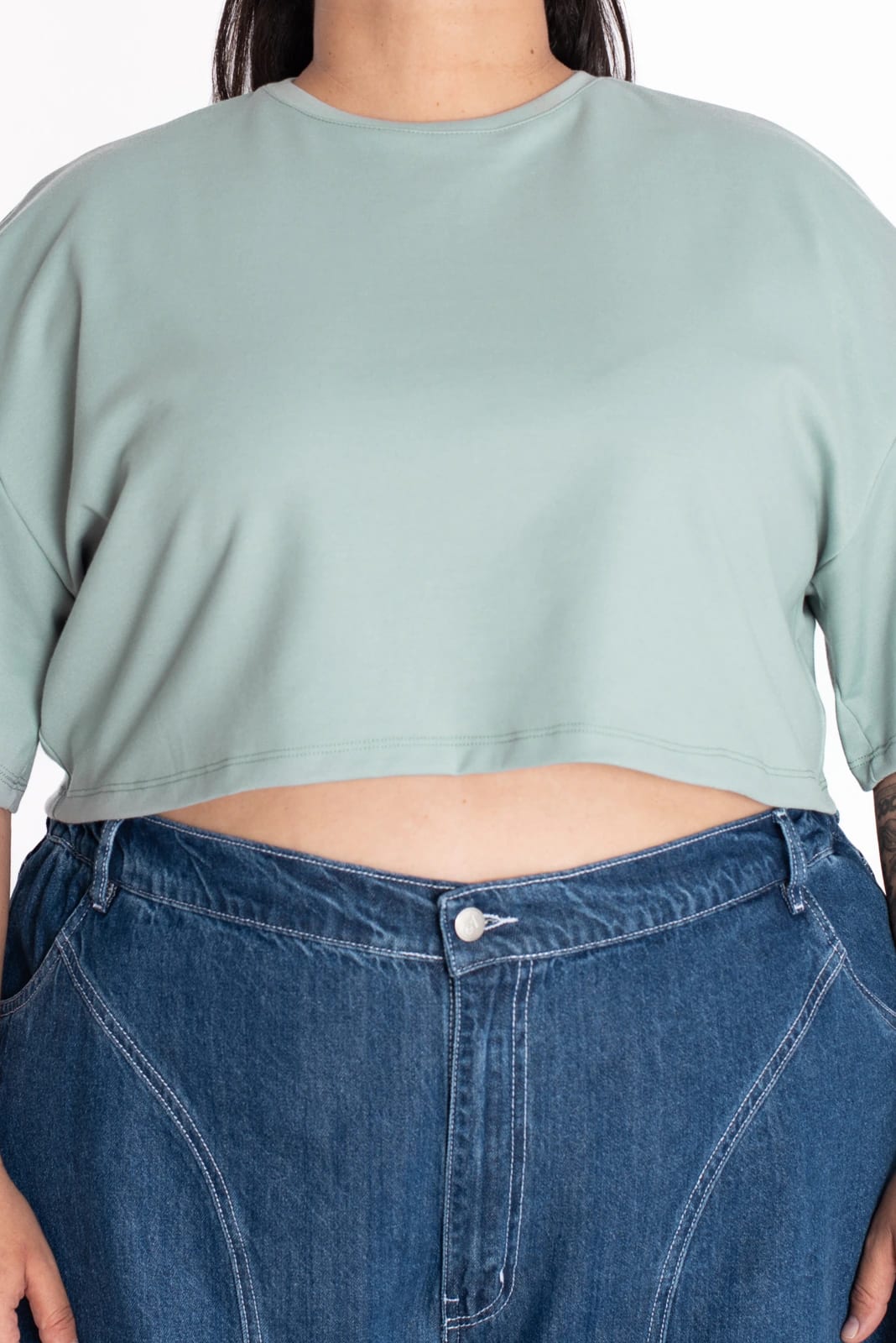 Crop Top Oversize Verde - imagen 4