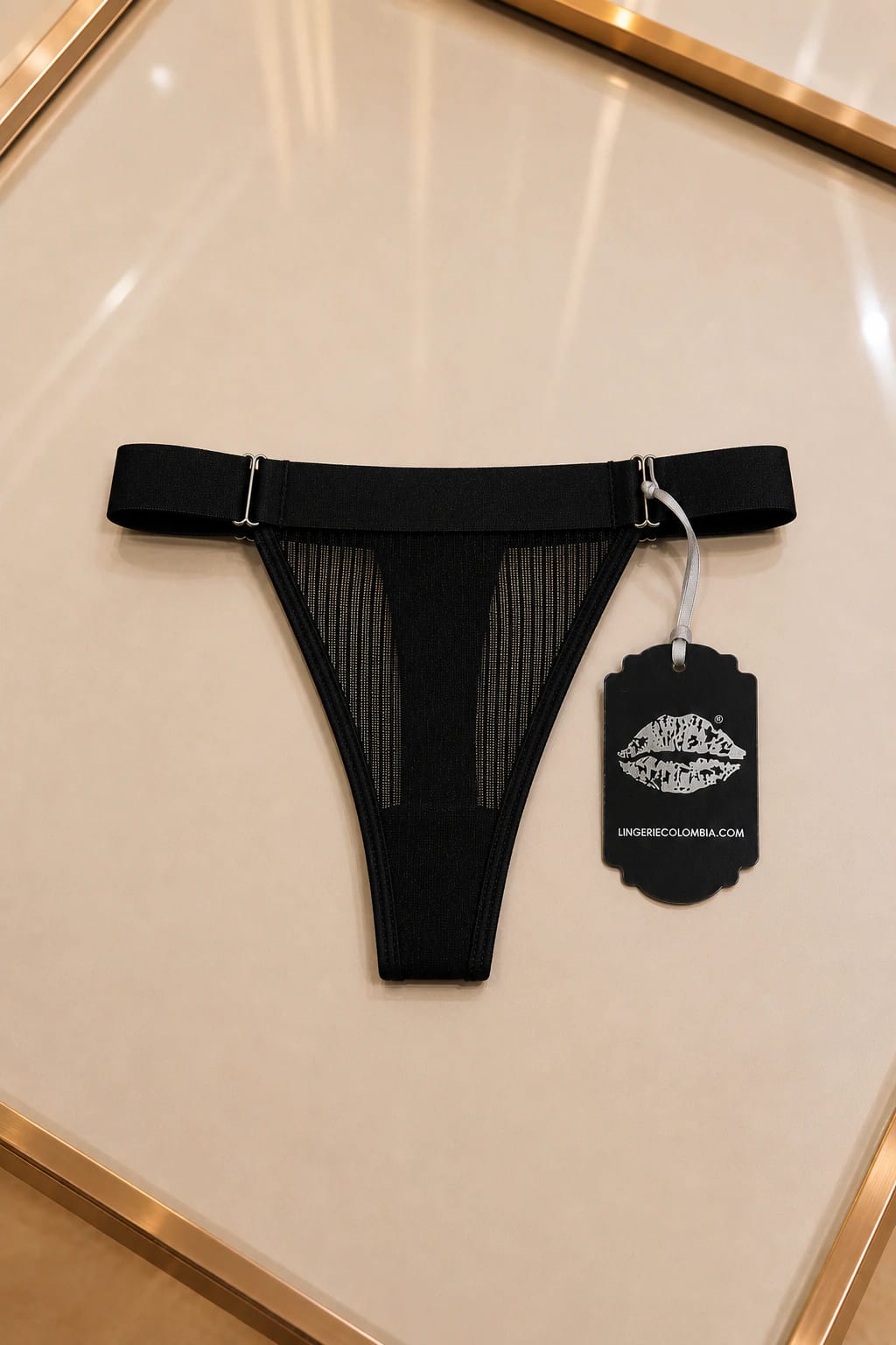 Pantie nylon lycra negro - imagen 2