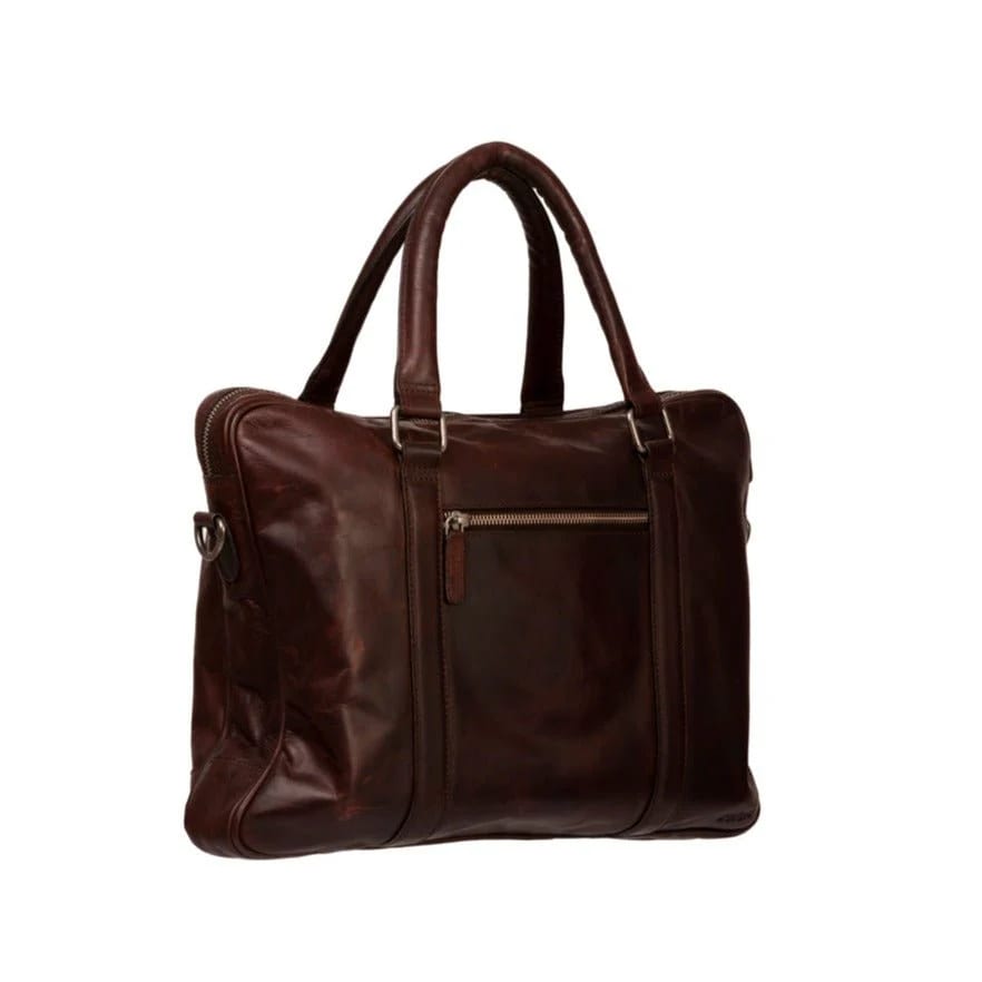 Men's bronw leather briefcase - imagen 4