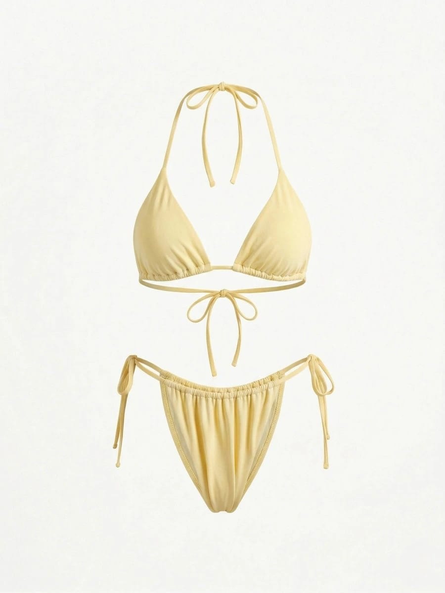 Bikini Triángulos Eva - Butter yellow - imagen 2