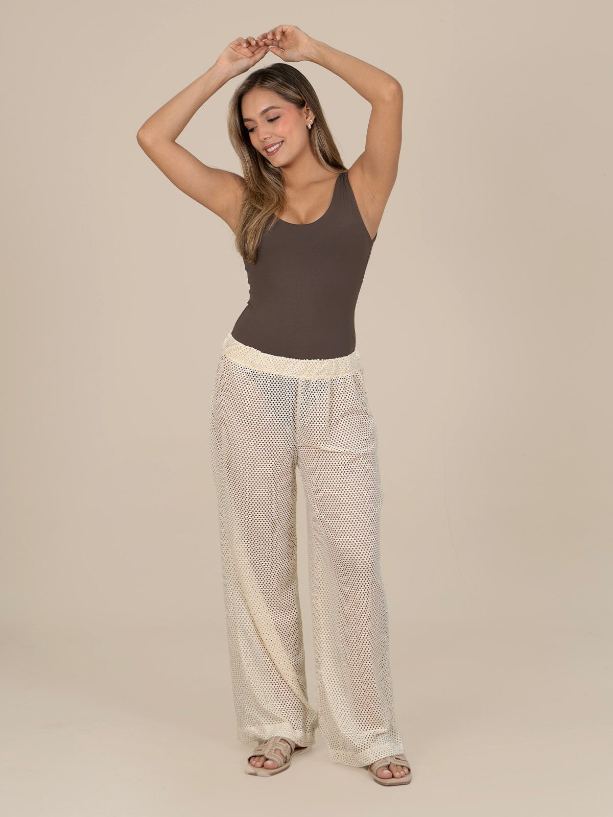 Vestido de bano zuri cafe - imagen 2