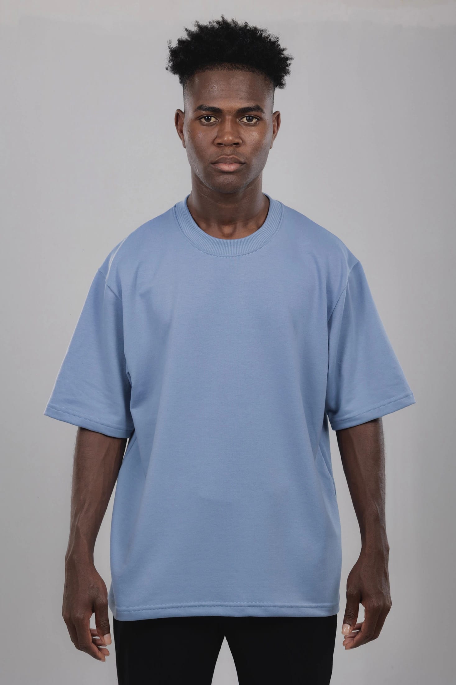 CAMISETA OVERSIZE 14082 GRIS AZULADO BASICA SVG - imagen 1
