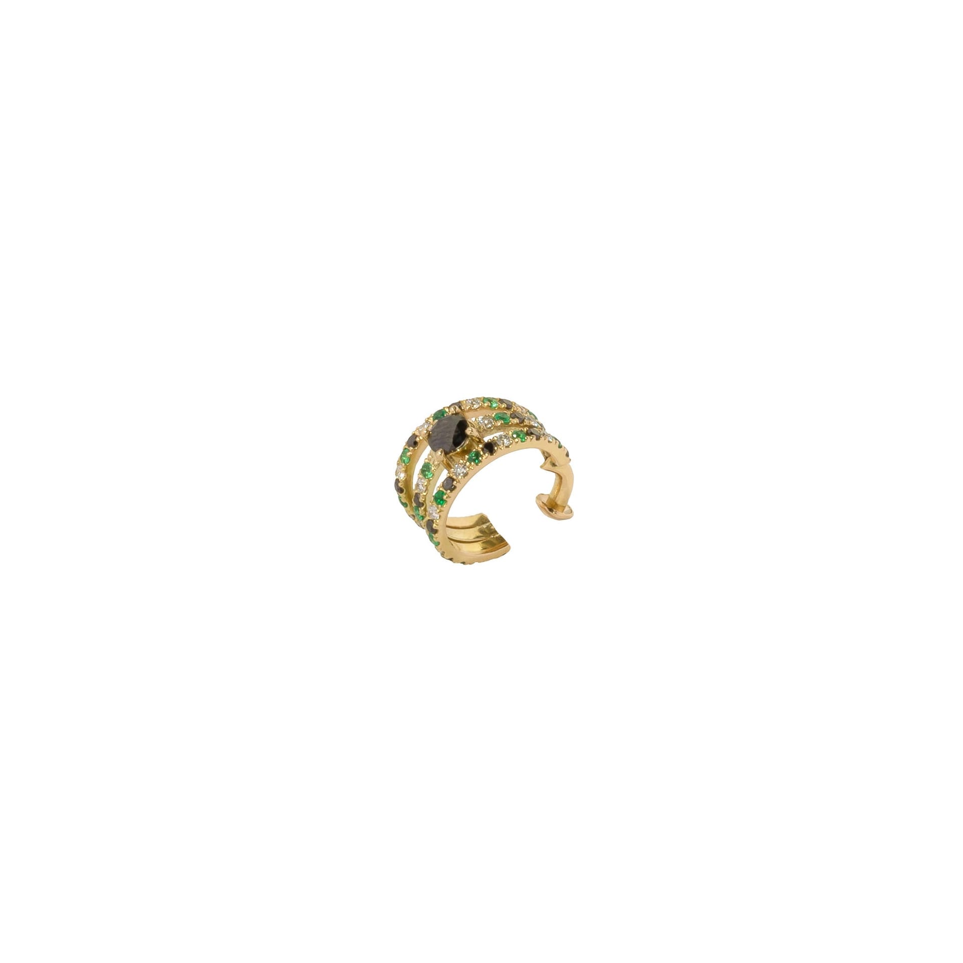 Ear Cuff Black Snake Bite - imagen 1