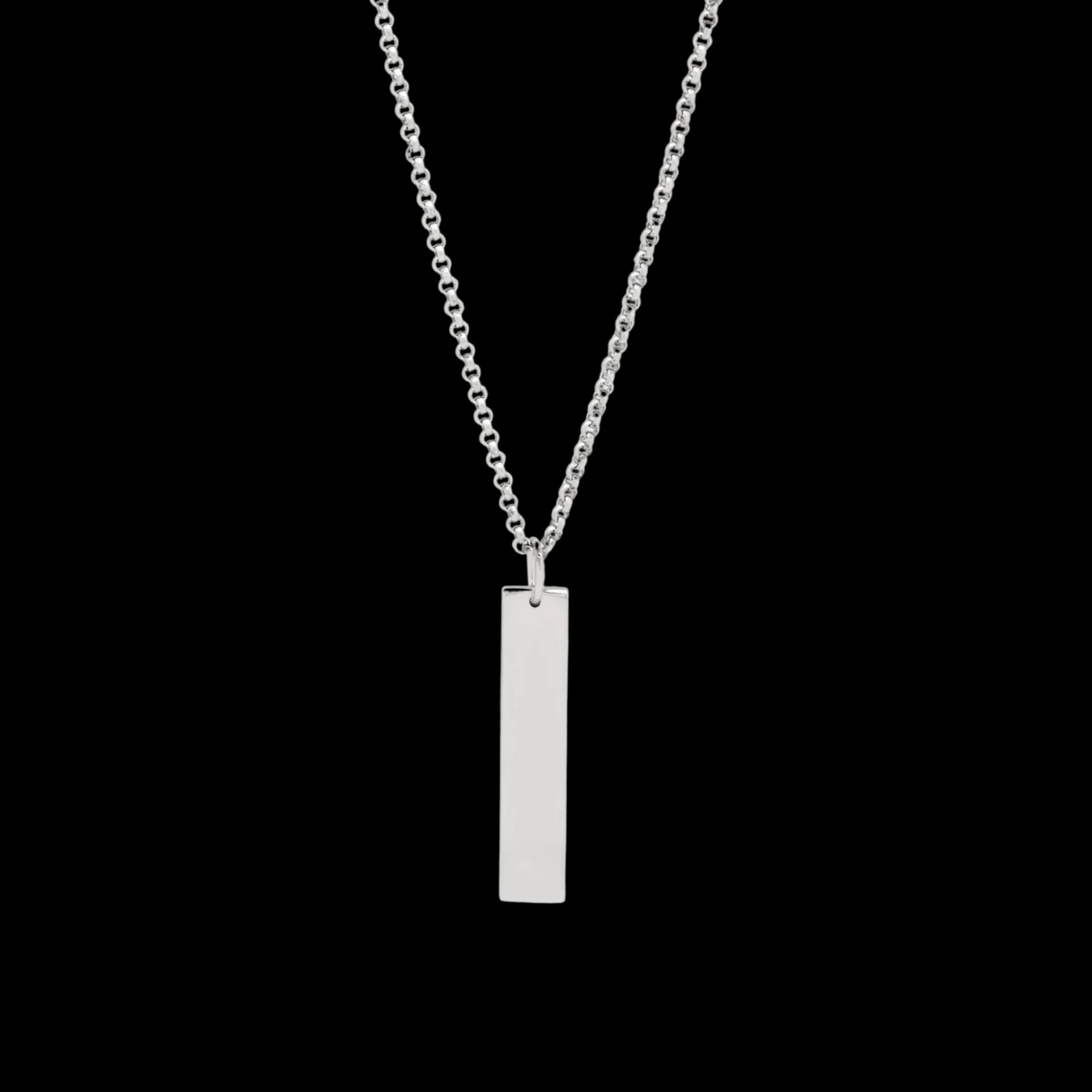 VERTICAL BAND NECKLACE | CADENA EN PLATA - imagen 1