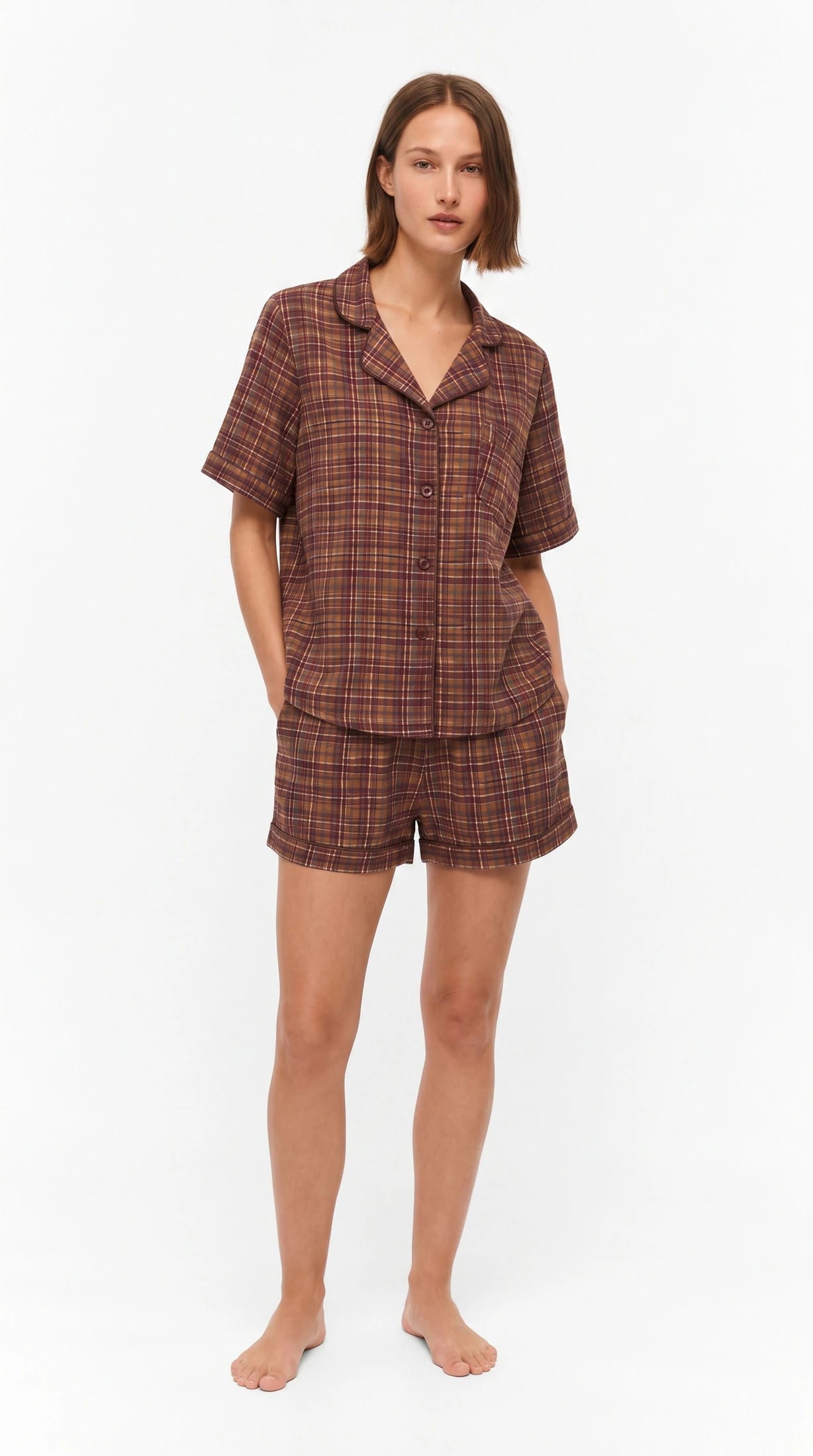 Set Short Paris Chestnut Plaid - imagen 2
