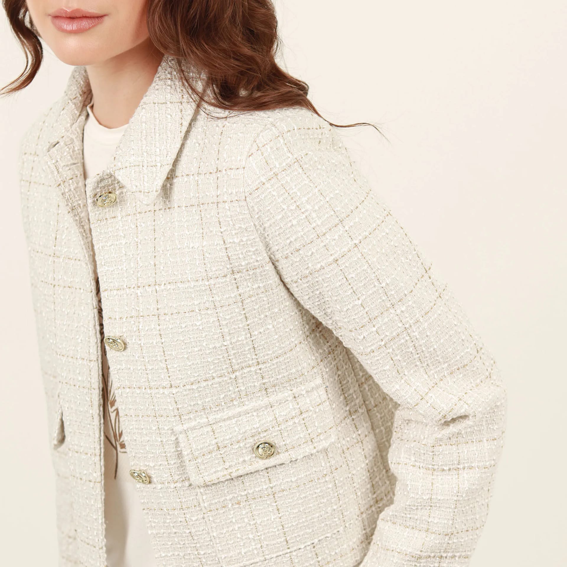 Chaqueta Corta Texturizada - imagen 2