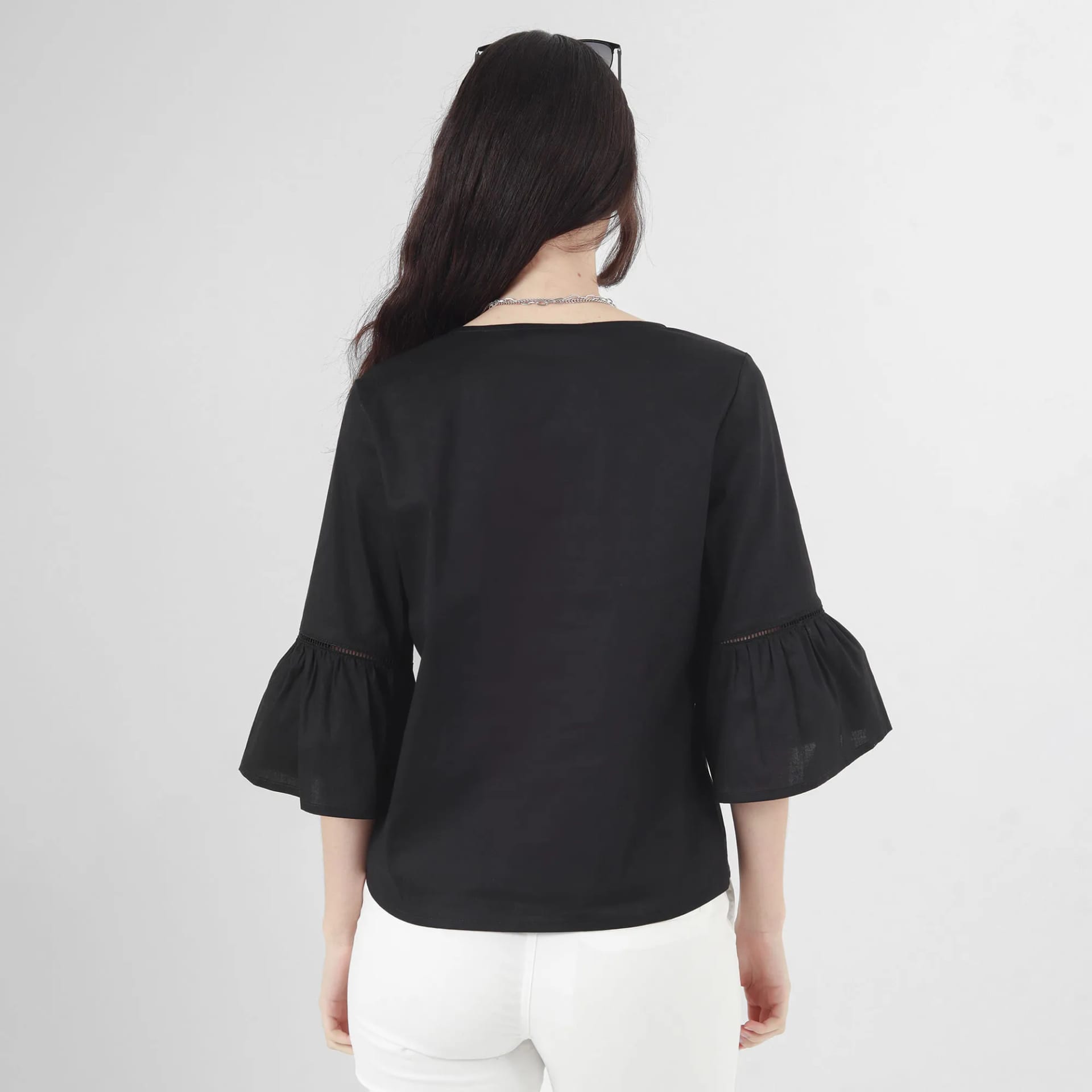 Blusa Cuello V Manga 3 Cuartos - imagen 11