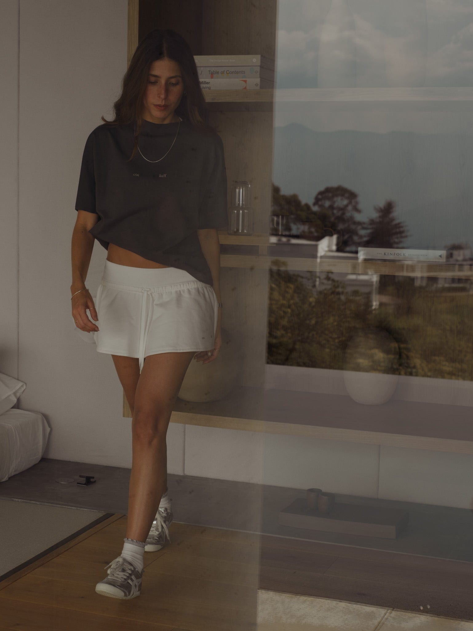 ONE HALF ROLLED SLEEVE T-SHIRT - GRAY - imagen 11