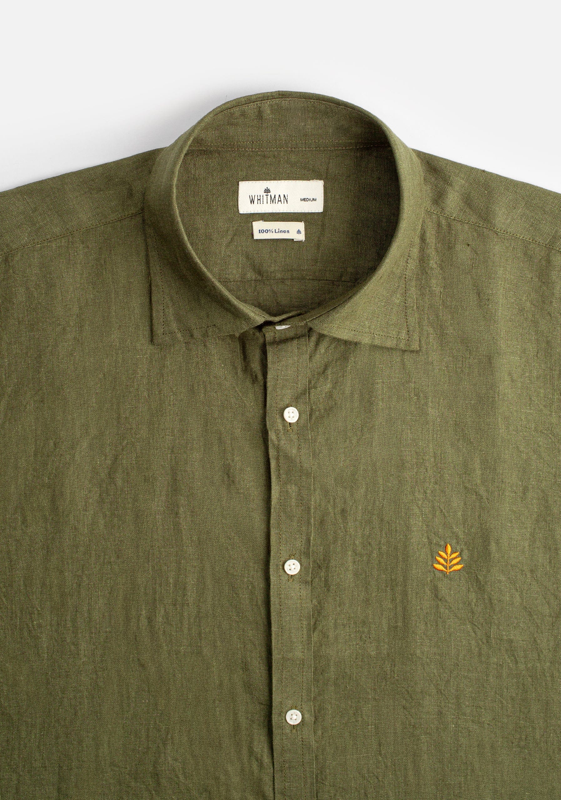Camisa H CI Lino L-Ter Verde Olive - imagen 2