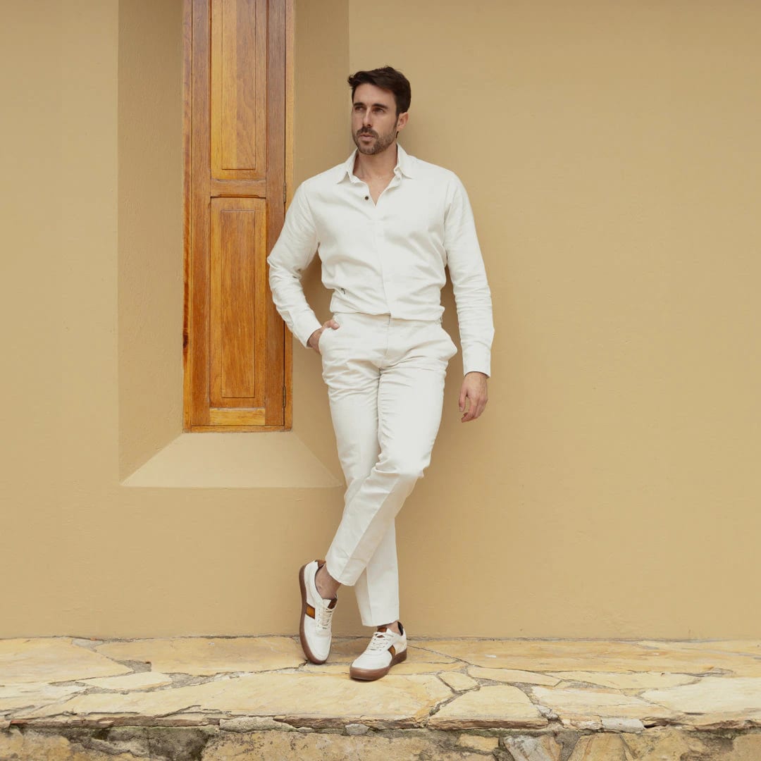 Sneaker Pisa Beige-Caramelo - imagen 3