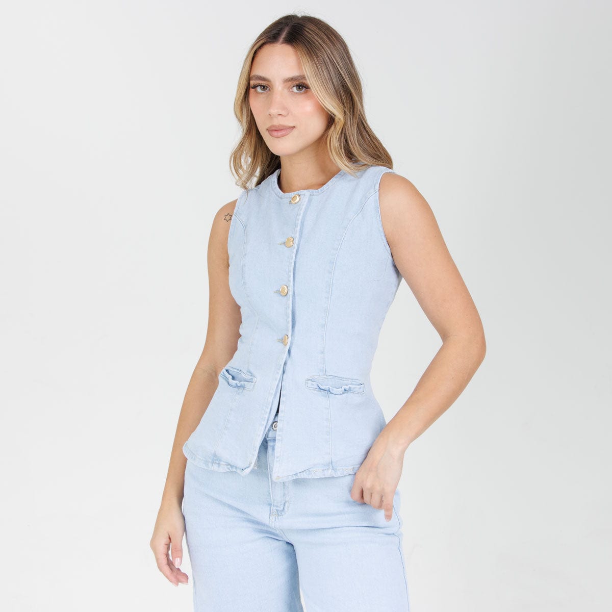 Chaleco denim B1846 - imagen 1