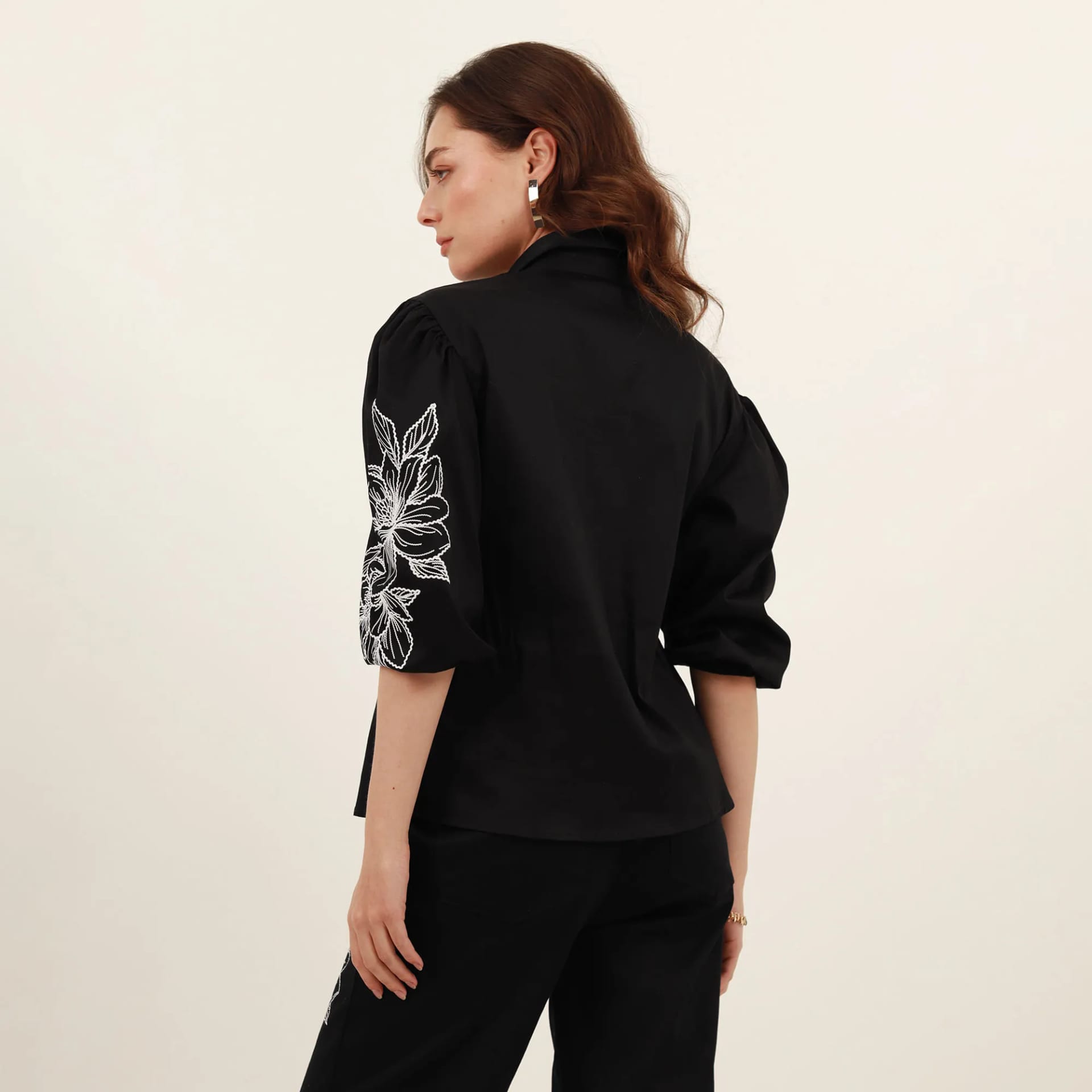 Blusa Cuello V Manga 3Cuartos - imagen 5