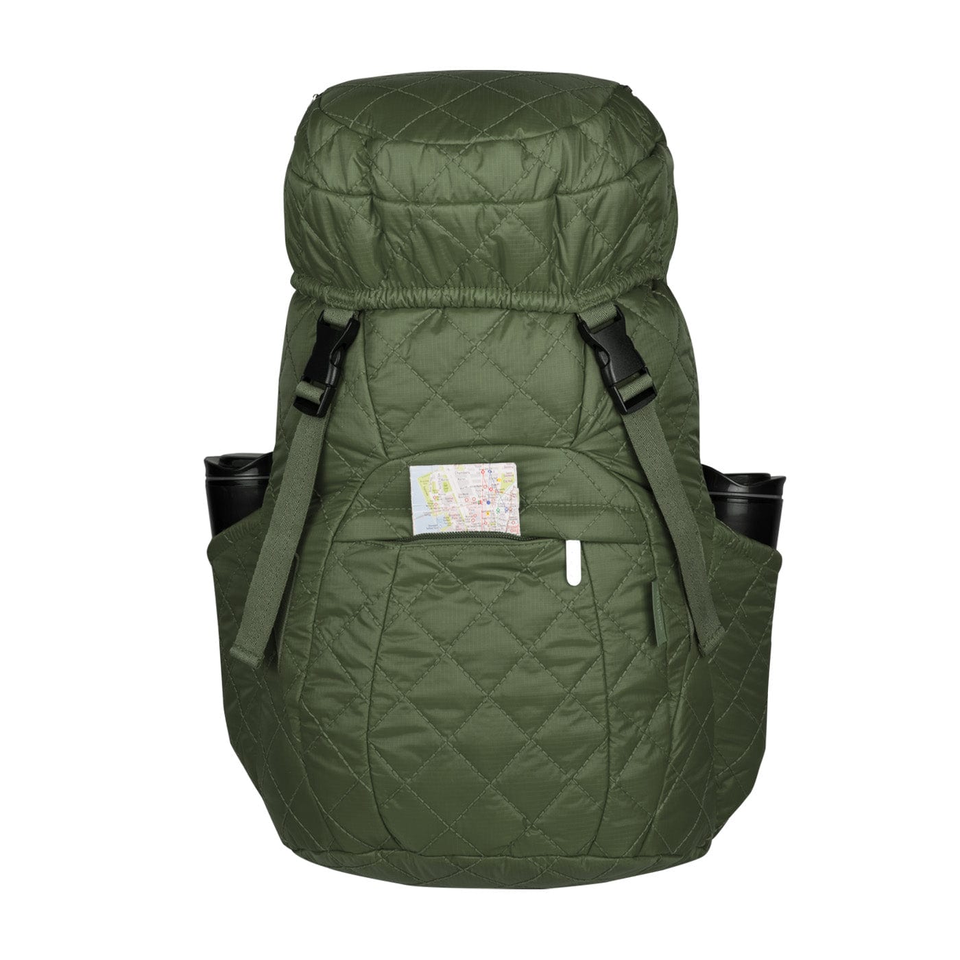 Morral Viajero Plegable Puffer Verde Militar - imagen 3