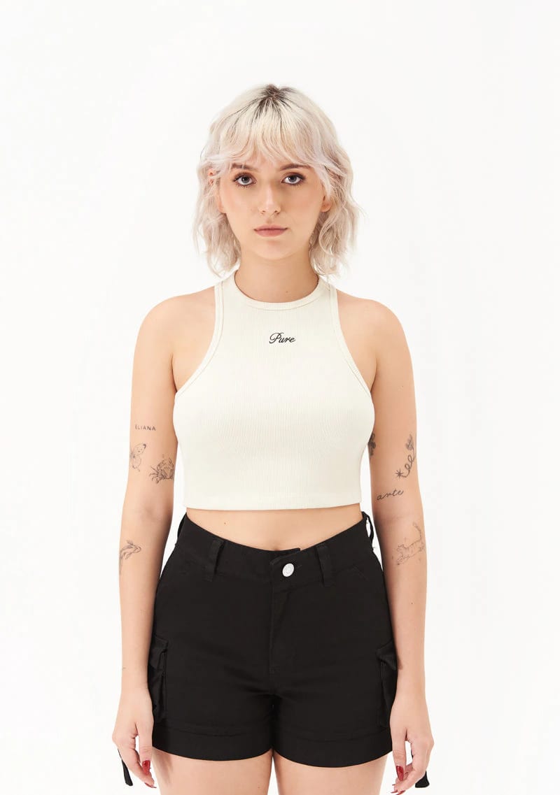Classic cream crop top - imagen 2