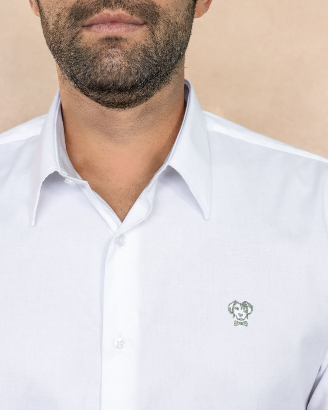 Camisa Antiarrugas Oxford Blanco Logo Sage - Talla Regular - imagen 5