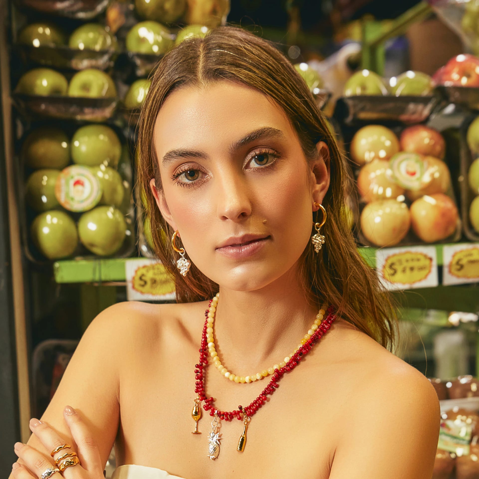 Collar de aragonita amarillo - imagen 4
