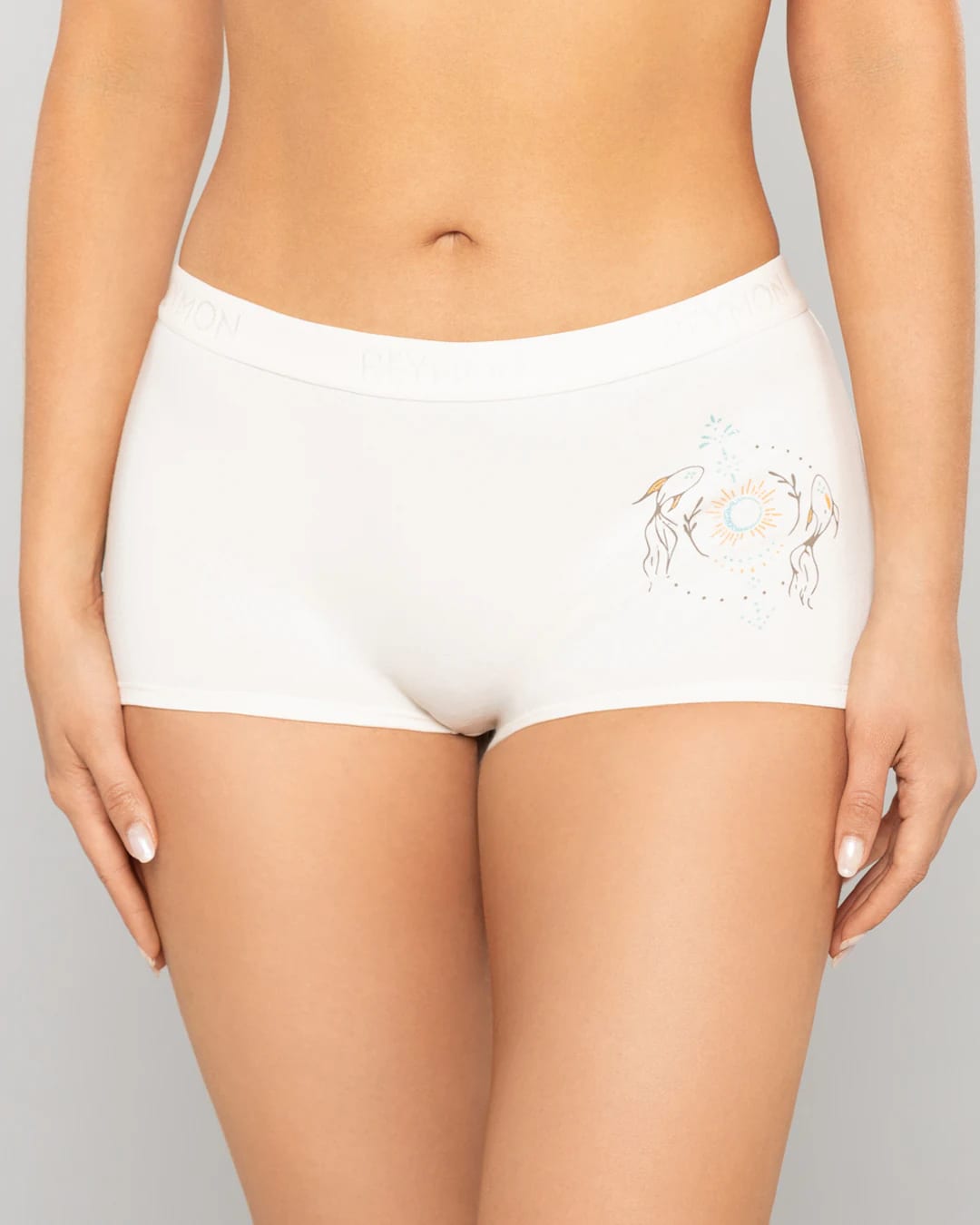 Boxer Femenino Tiro Alto en Algodón Estampado con Elástico Reymon Ref. 8010 - imagen 8