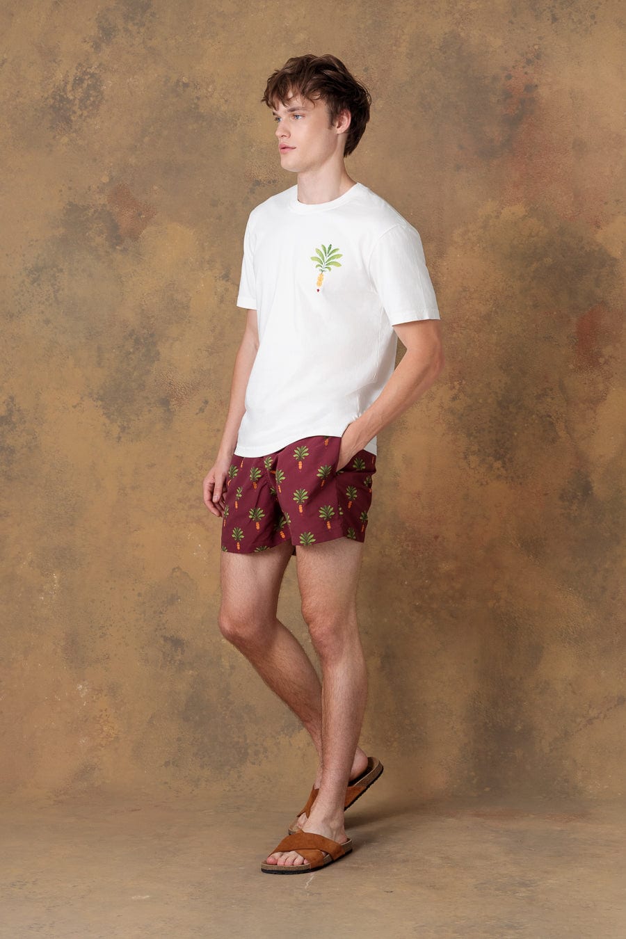 Men's cotton t-shirt thalos white - imagen 2