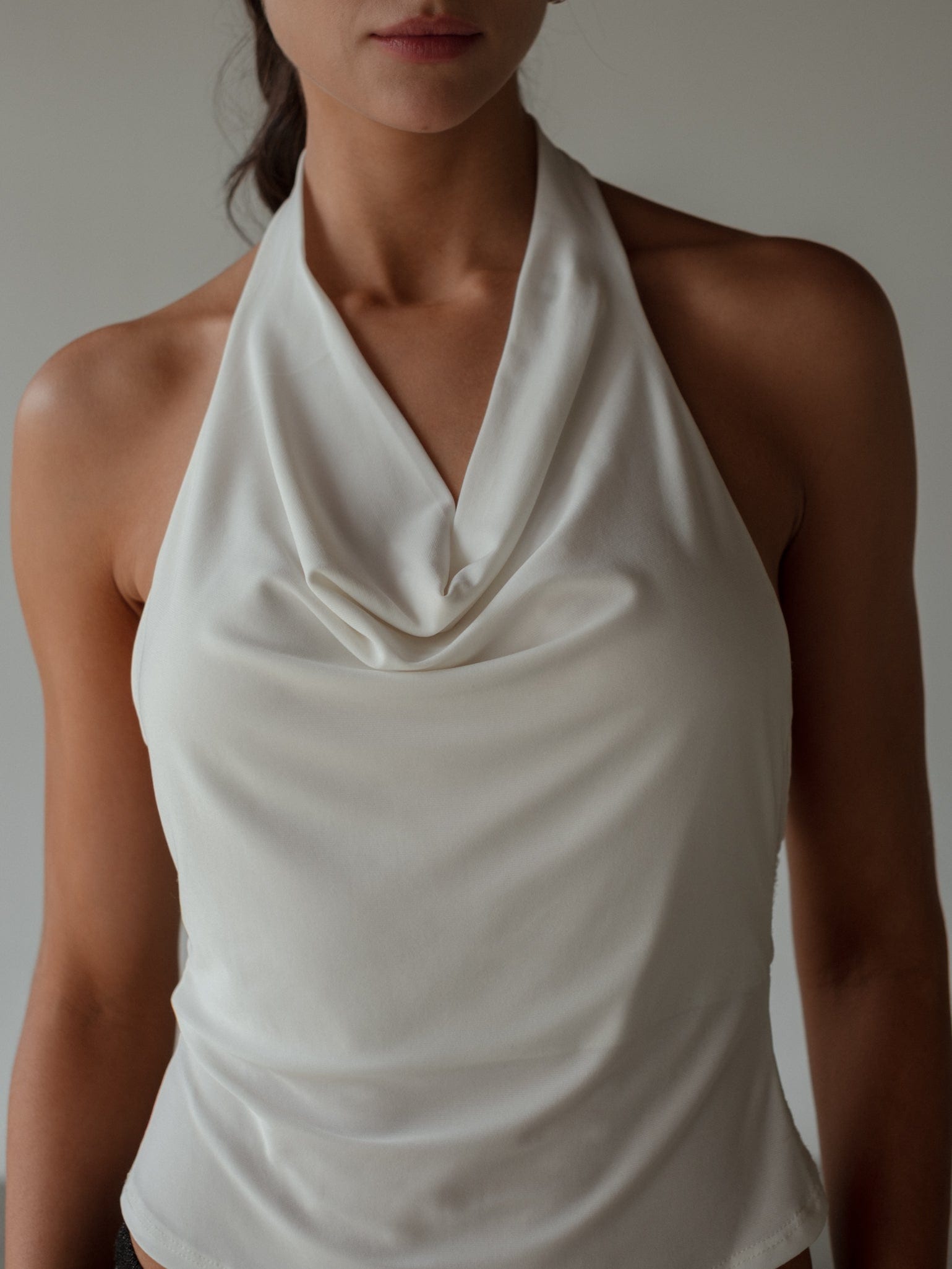 COWL NECK TOP - SOFT WHITE - imagen 10