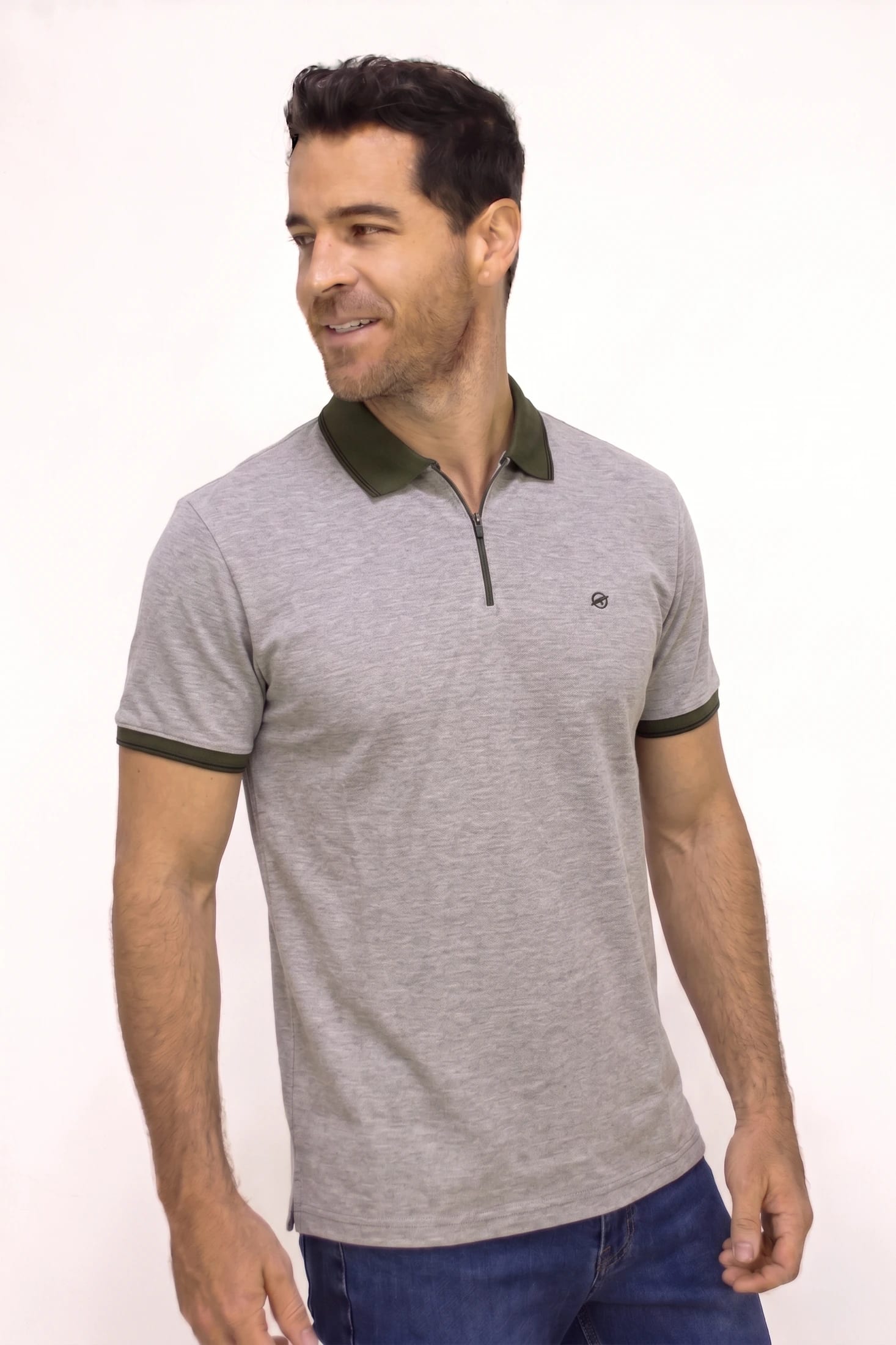 POLO MANGA CORTA CON CIERRE  PARA HOMBRE - imagen 3