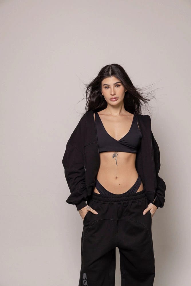Hoodie 87/27 Sgo Dama-Negro - imagen 2