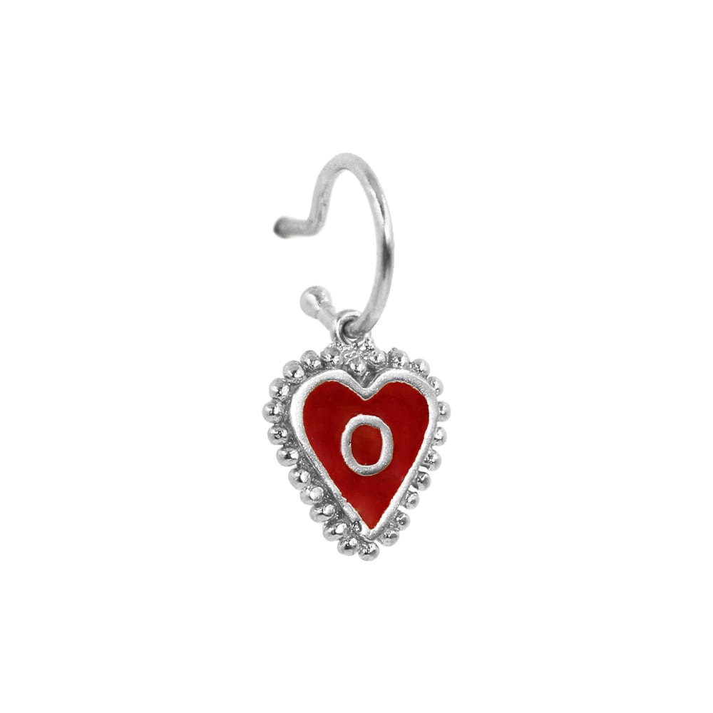 PreOrder Baby Hoops 9mm Letra Heart Plata - imagen 22