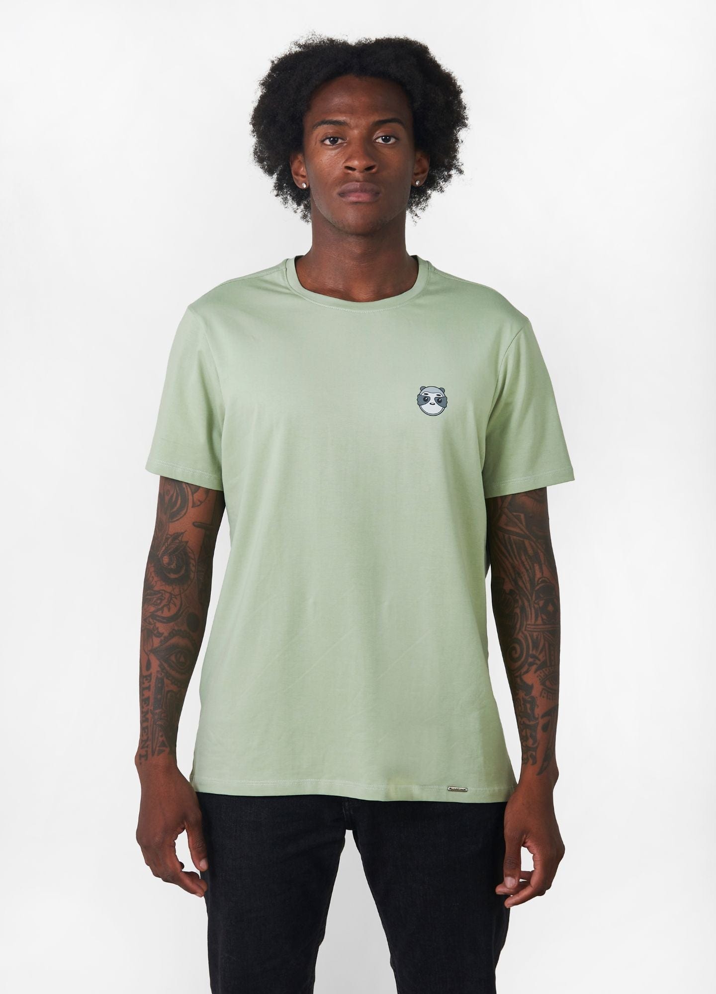 Basic Perezoso Camiseta Regular – Oliva Claro - imagen 1
