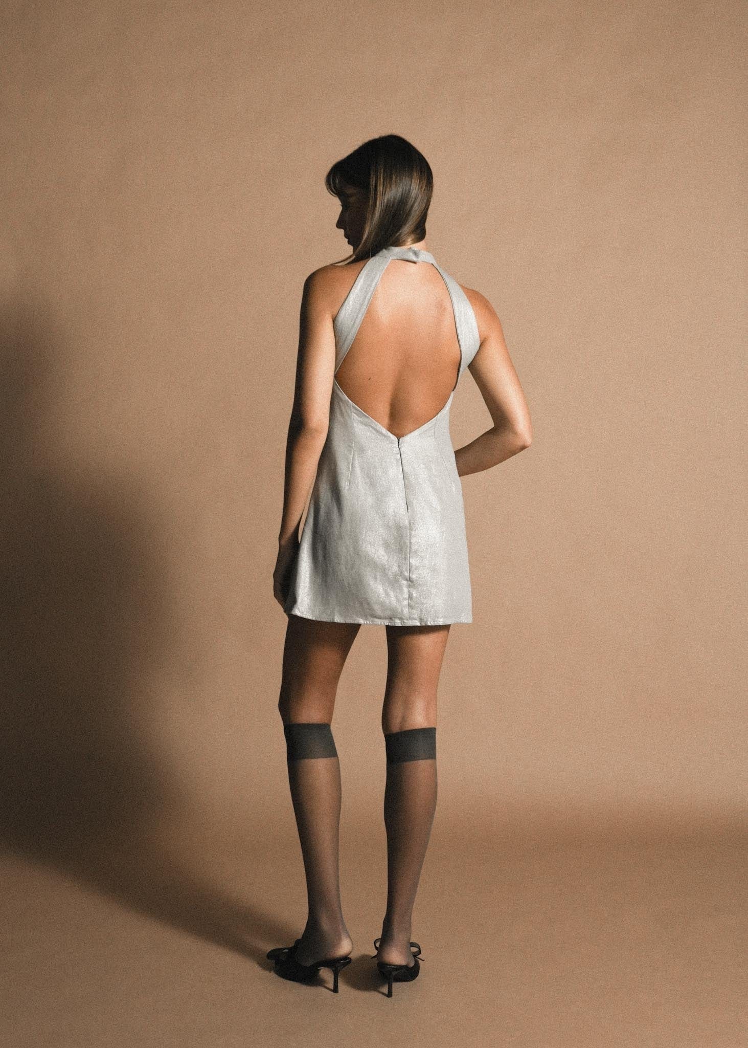 Vestido Rafaela Plateado - imagen 3