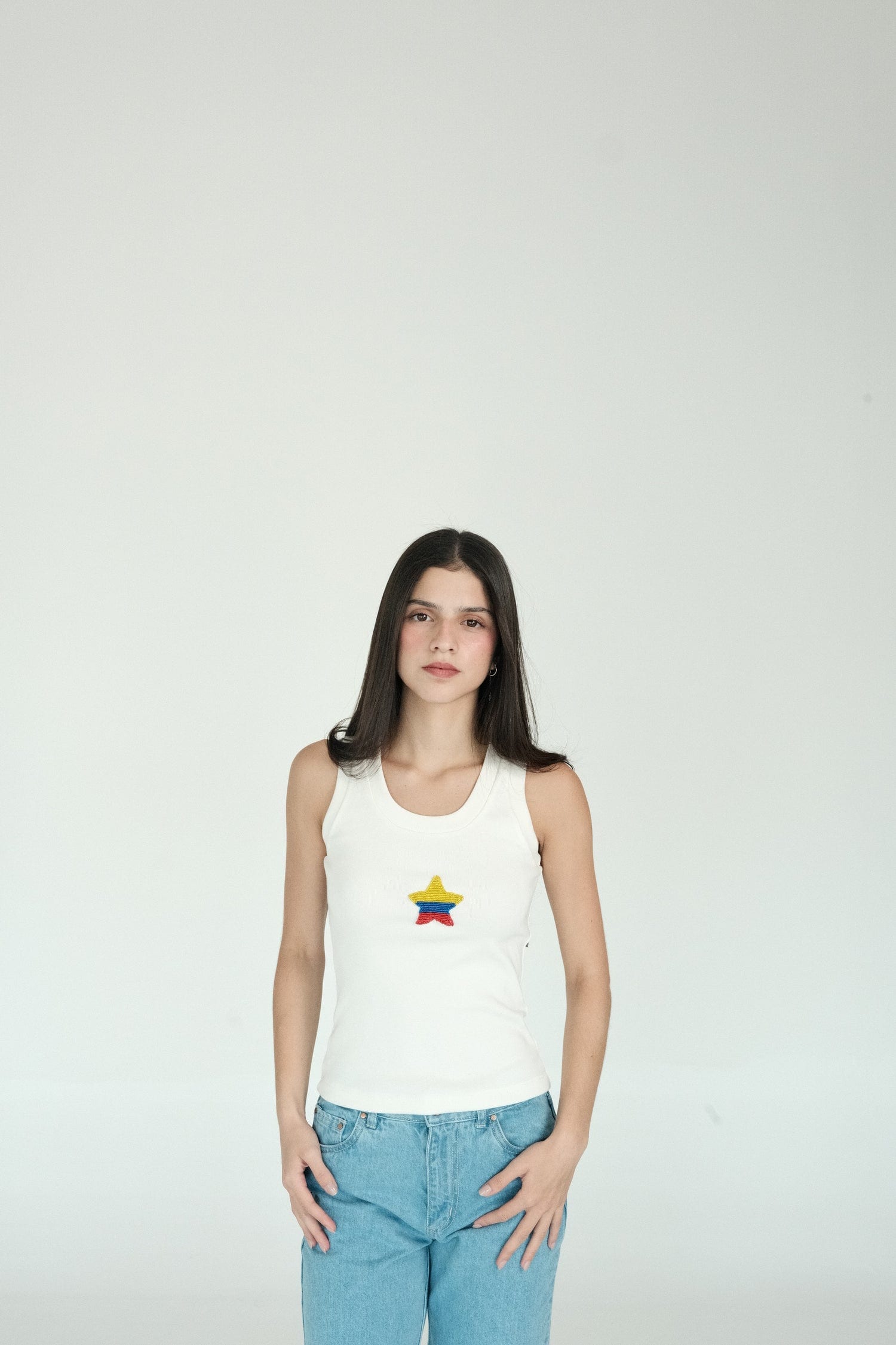 Colombian Star Tank Top (White) - imagen 5