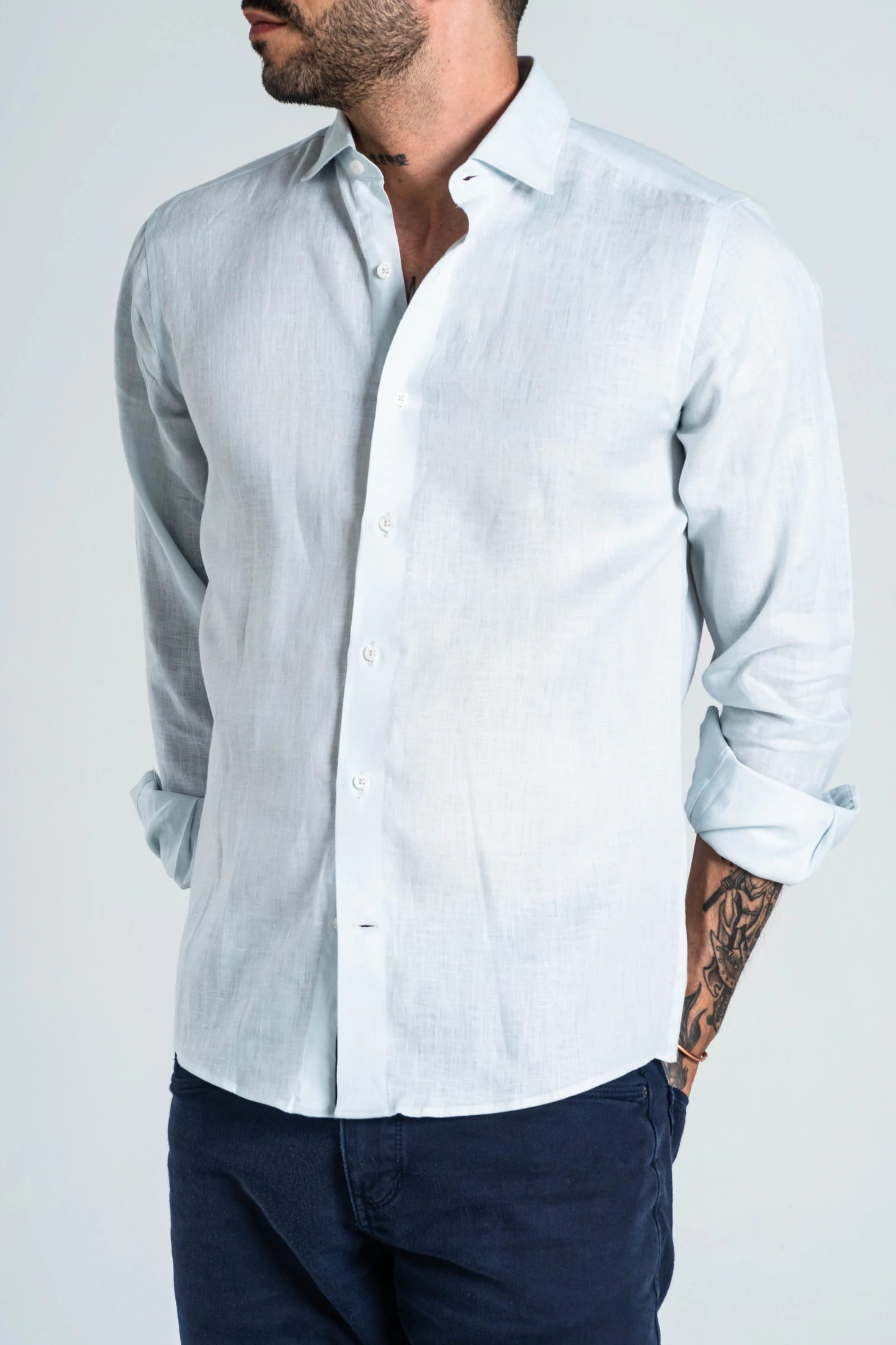 Camisa Lino Menta - imagen 1