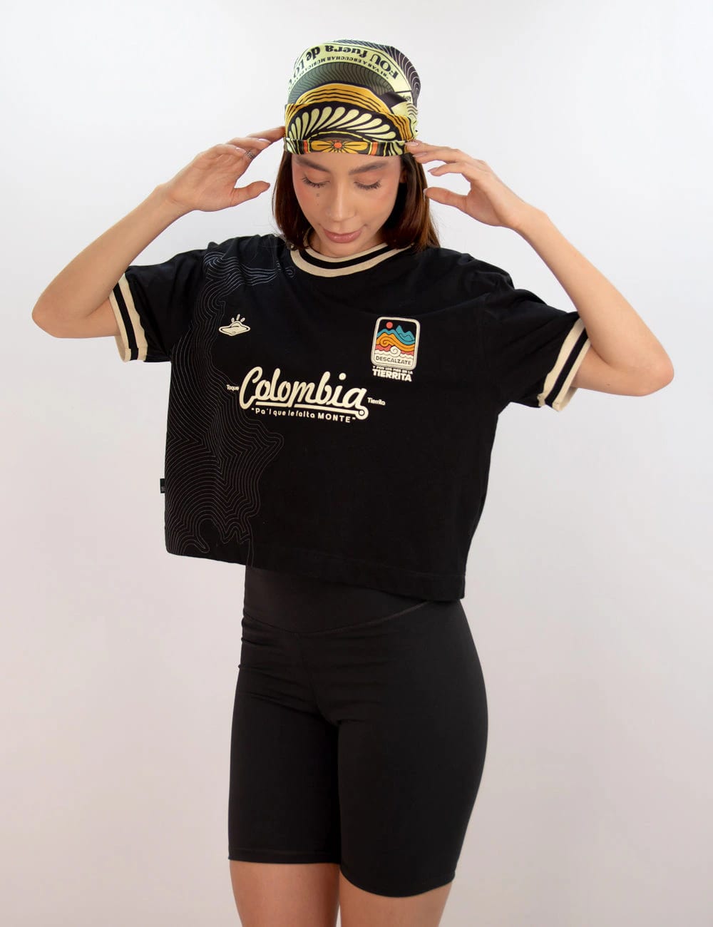Camiseta Oversized Colombia negro Mujer - imagen 2