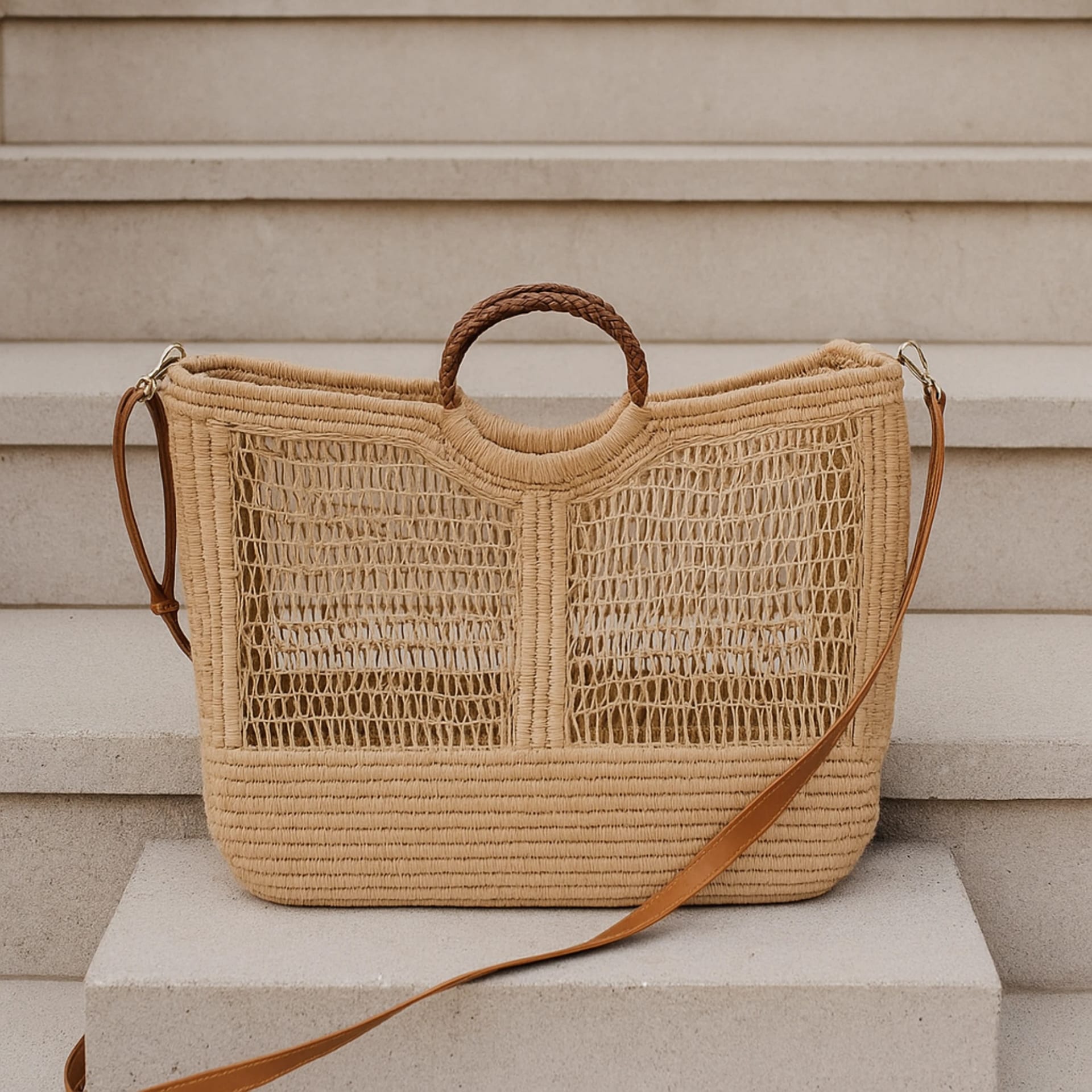 Enea Leather Beach Bag - imagen 3