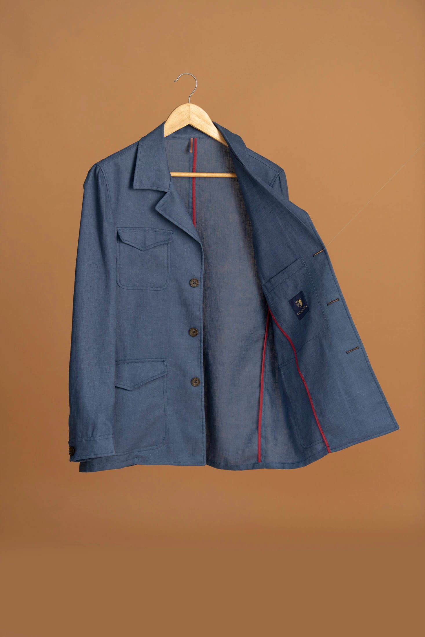 Chaqueta Safari Lino Azul Spark - imagen 7