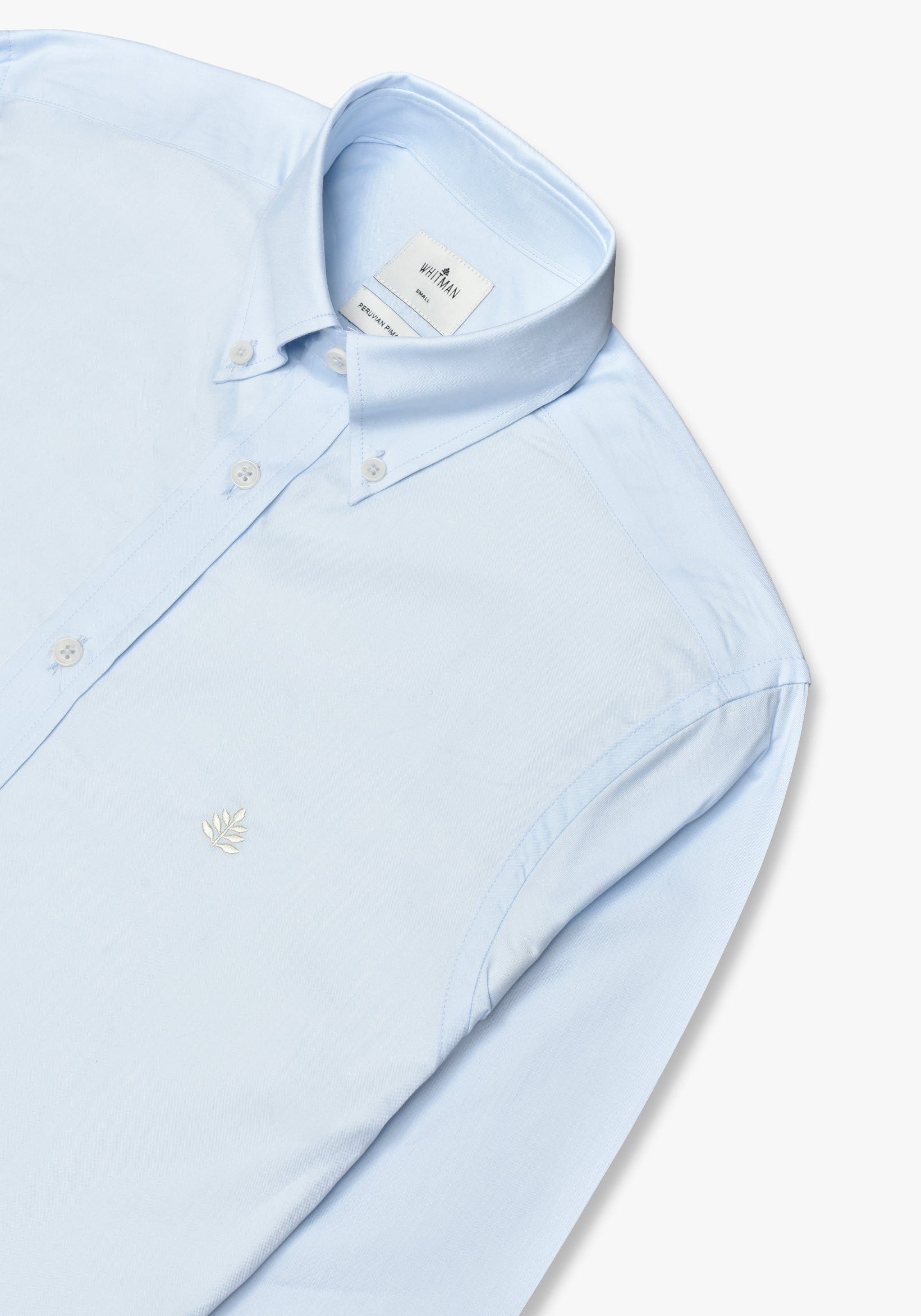 Camisa Azul Celeste Cuello Button Down L-Mar - imagen 2