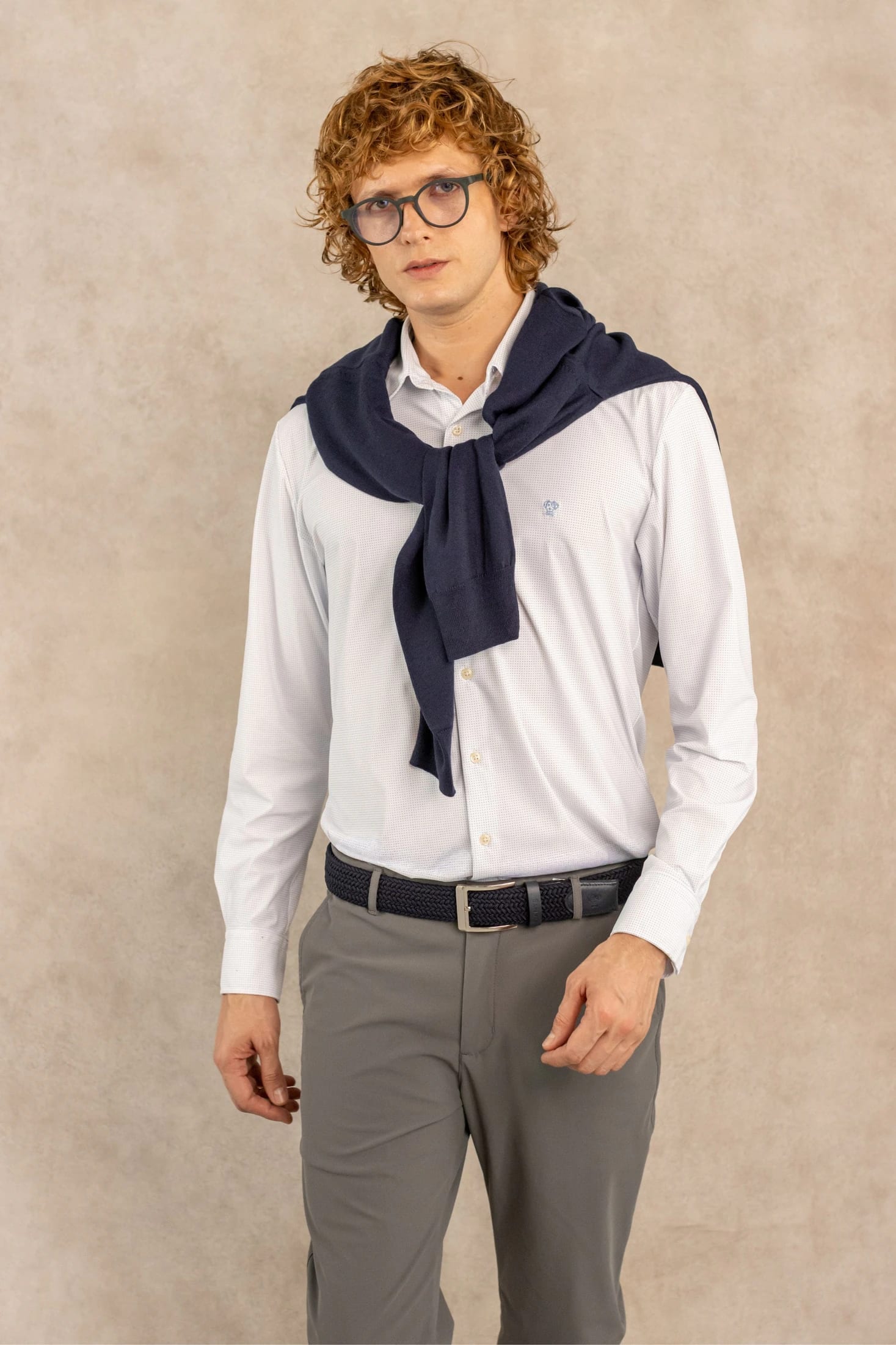 Camisa Performance Blue Dots - imagen 1